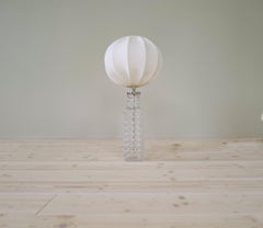 Midcentury Modern Drop Shaped Crystal Rare Table Lamp Orrefors by Carl Fagerlund