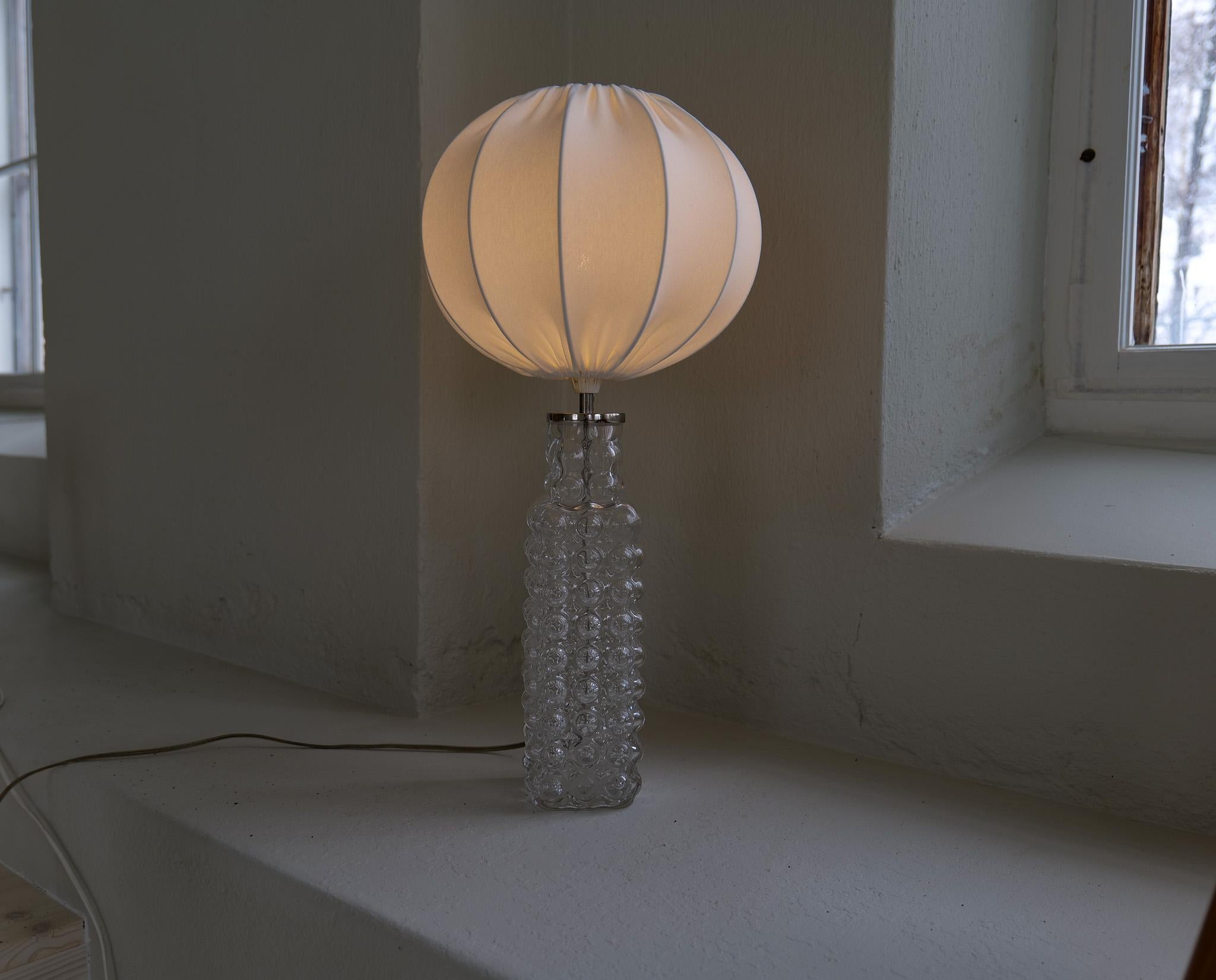 Midcentury Modern Drop Shaped Crystal Rare Table Lamp Orrefors by Carl Fagerlund For Sale 2