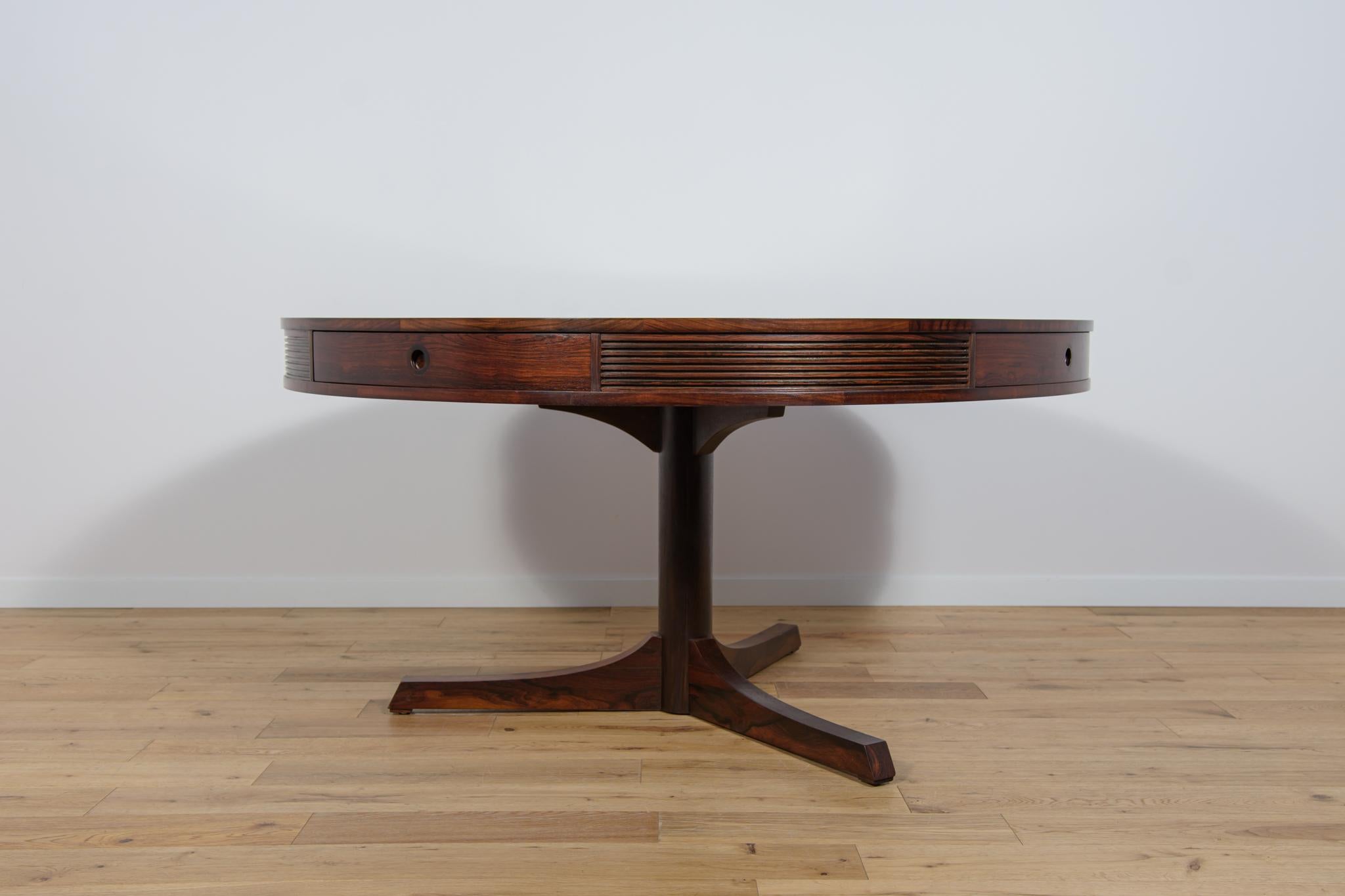 Mid-Century Modern Table de salle à manger à tambour du milieu du siècle  par Robert Heritage pour Archie Shine, Great Britain en vente