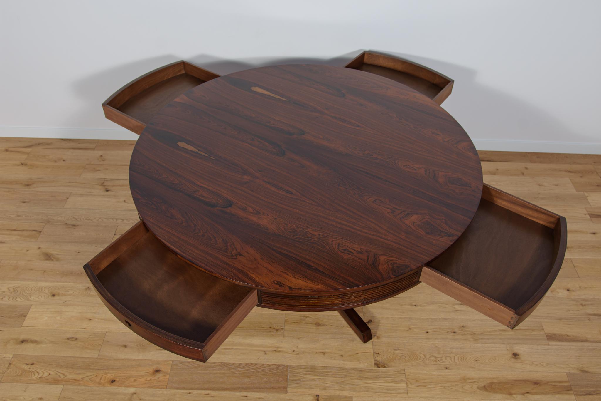 Mid Century Drum Dining Table  by Robert Heritage for Archie Shine, Great Britai For Sale 1