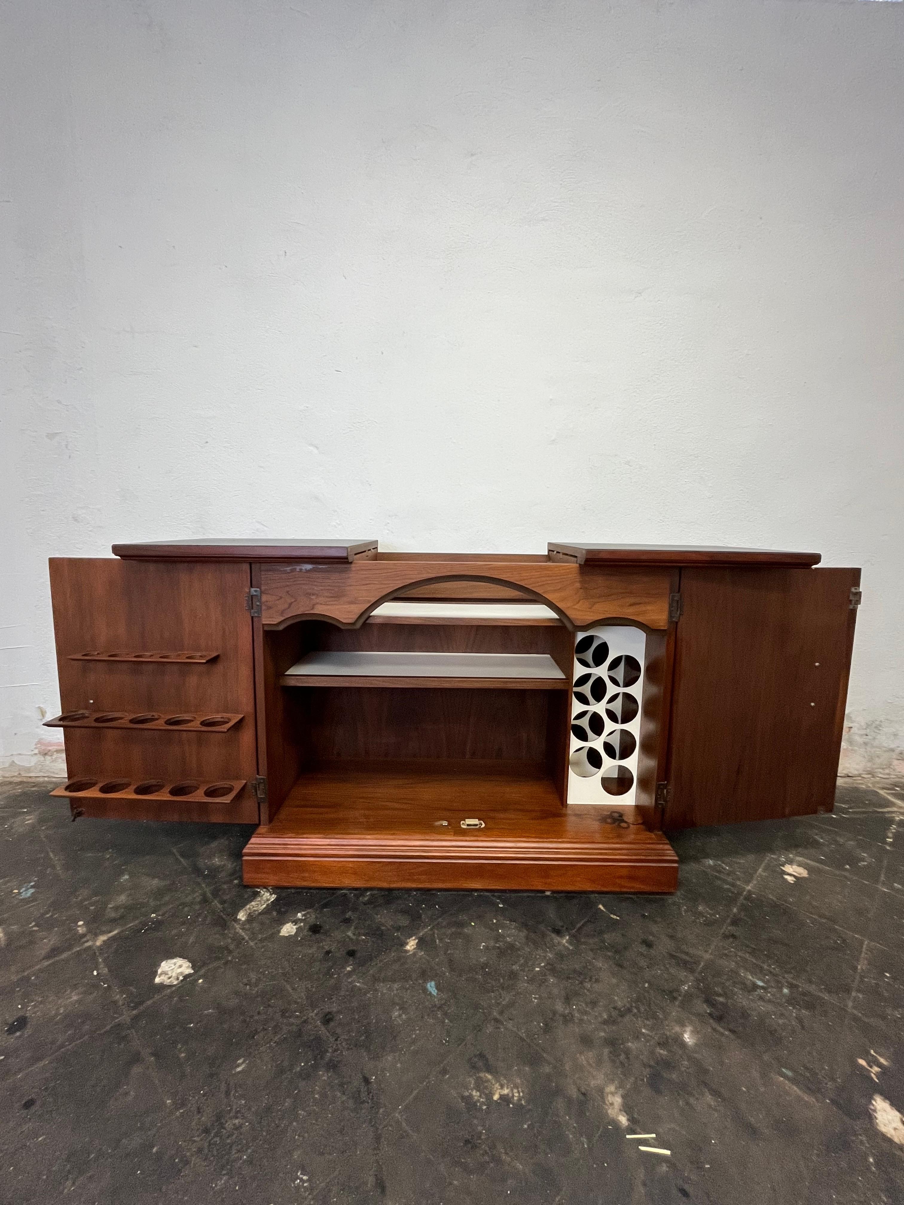 20th Century Mid Century Dry Bar Cabinet Walnut