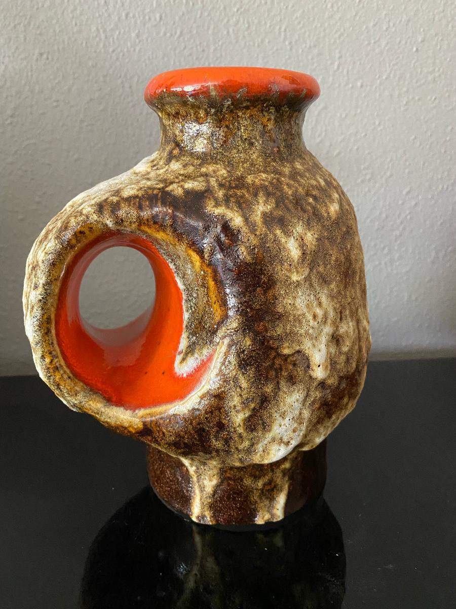 Mid-Century Modern Mid-Century Dümler & Breiden Fat Lava Vase For Sale