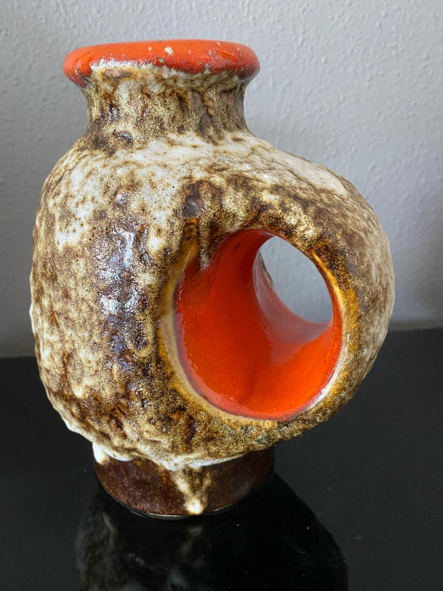 German Mid-Century Dümler & Breiden Fat Lava Vase For Sale