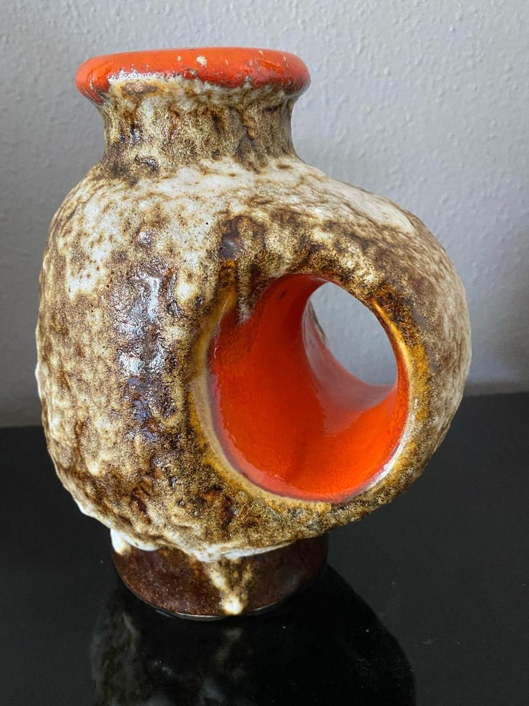 Mid-Century Dümler and Breiden Fat Lava Vase For Sale at 1stDibs