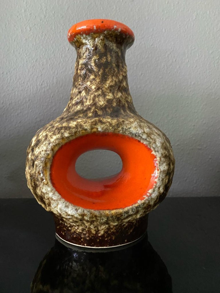 Mid-Century Dümler and Breiden Fat Lava Vase For Sale at 1stDibs