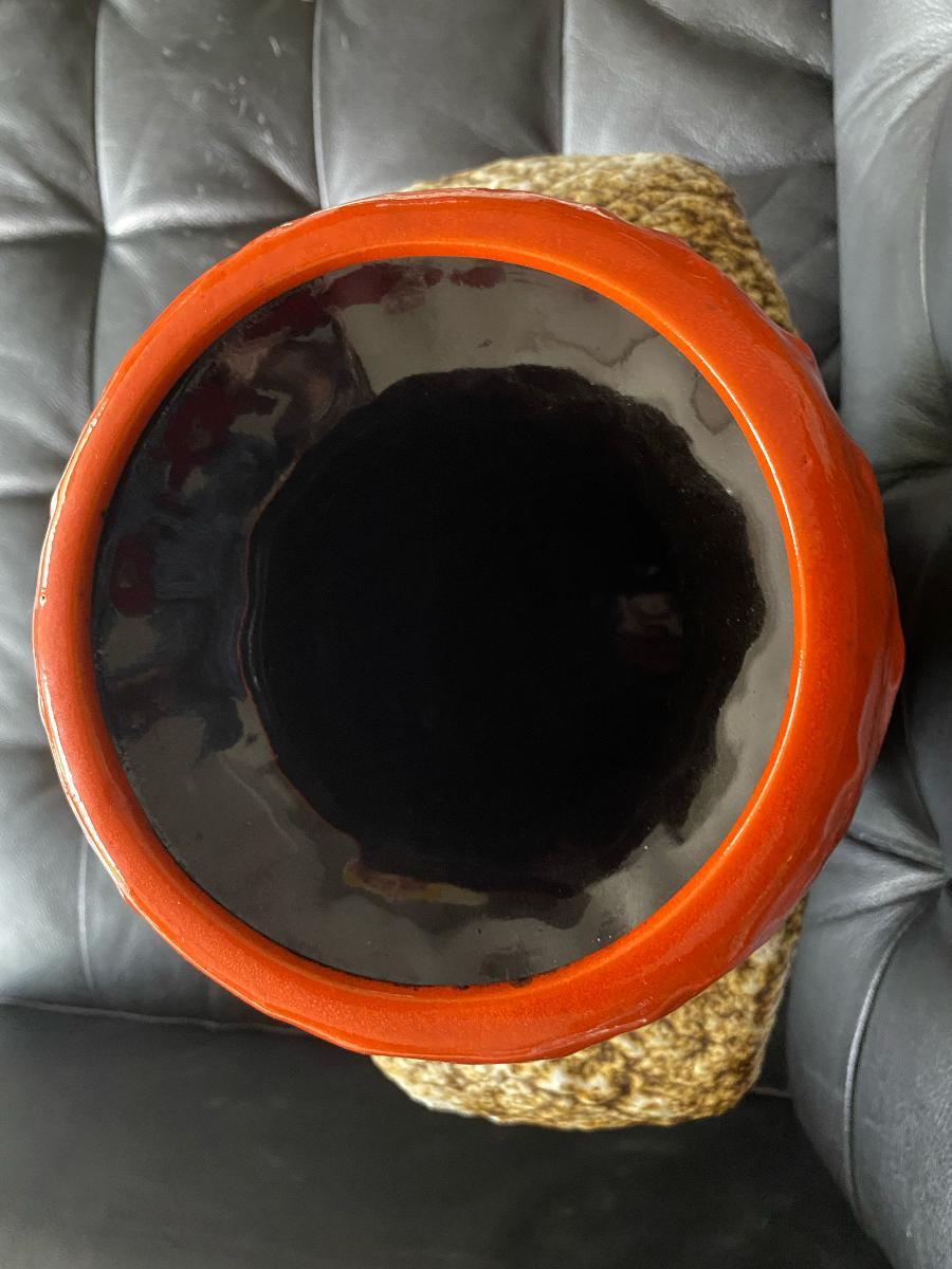 German Mid-Century Dümler & Breiden Large Fat Lava Vase For Sale