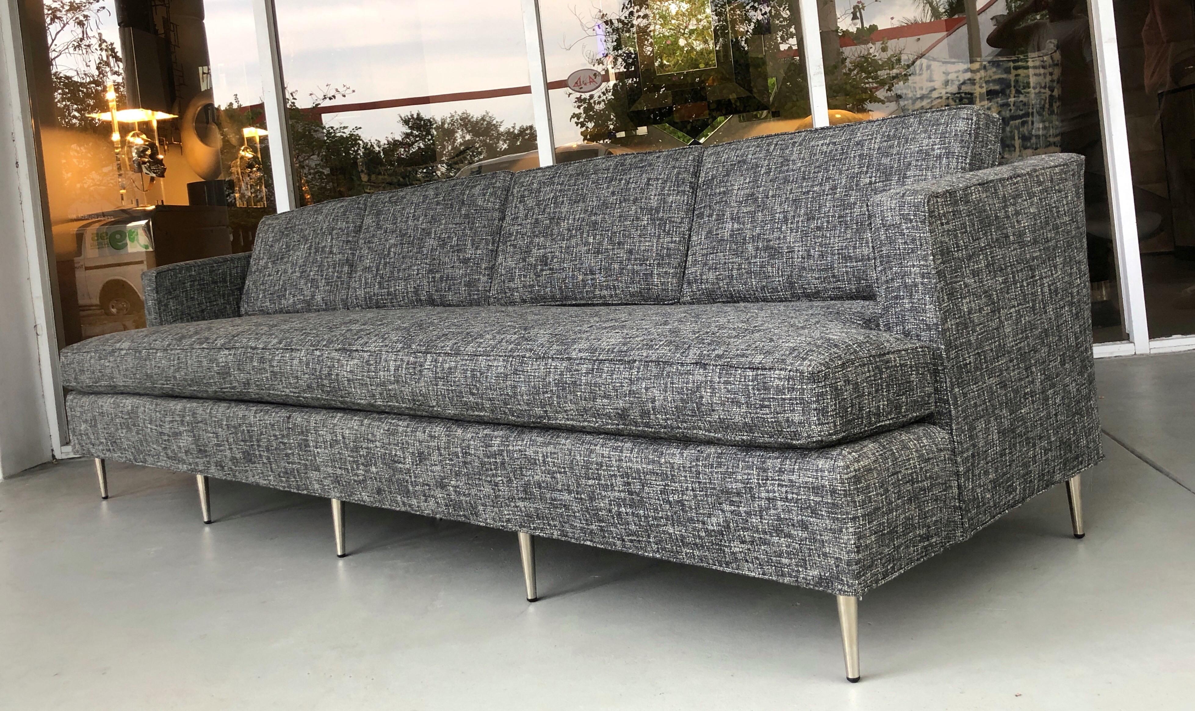 Midcentury Dunbar Style Sofa with 10 Legs In Good Condition In Miami, FL