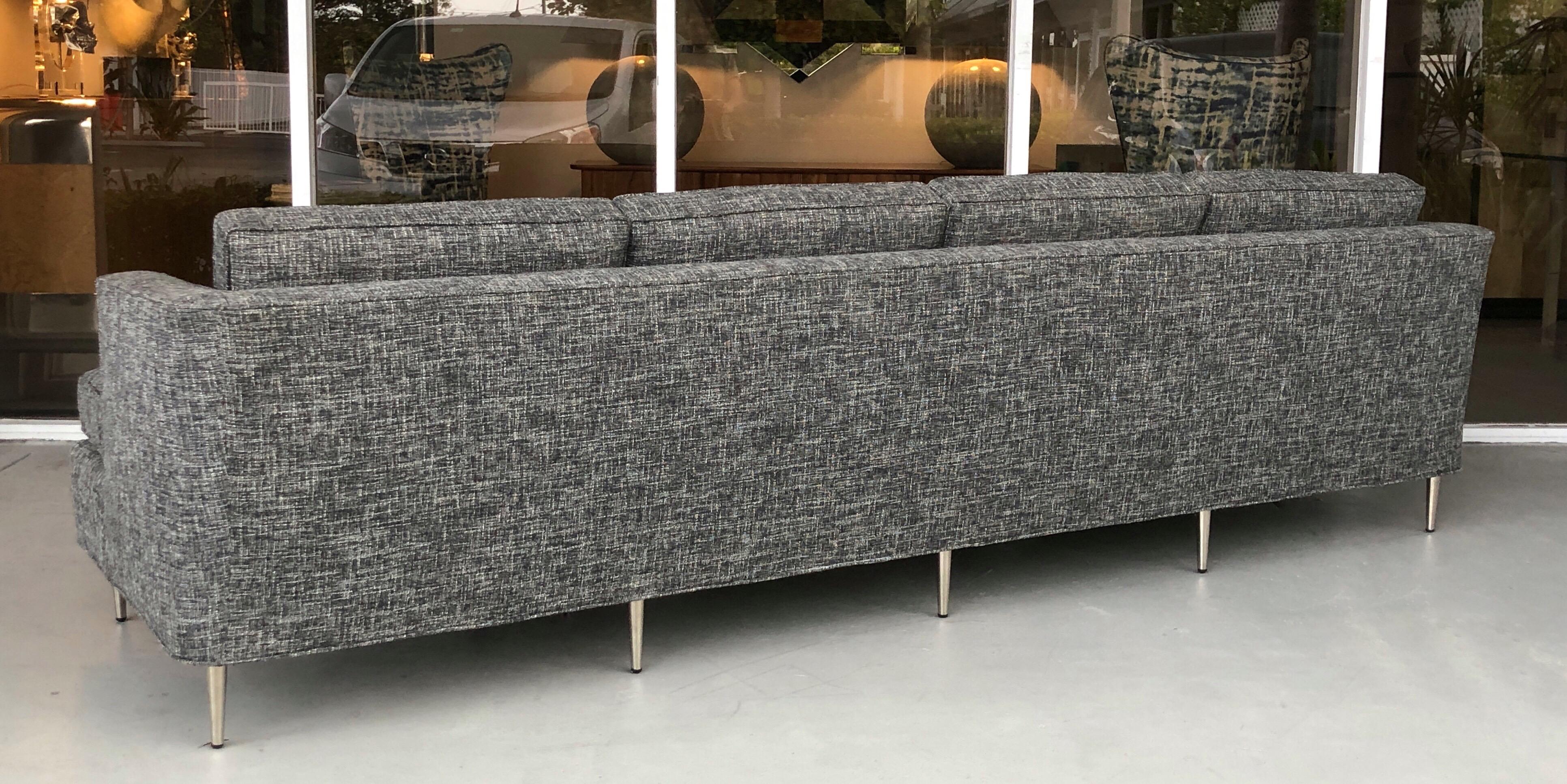 Midcentury Dunbar Style Sofa with 10 Legs 3