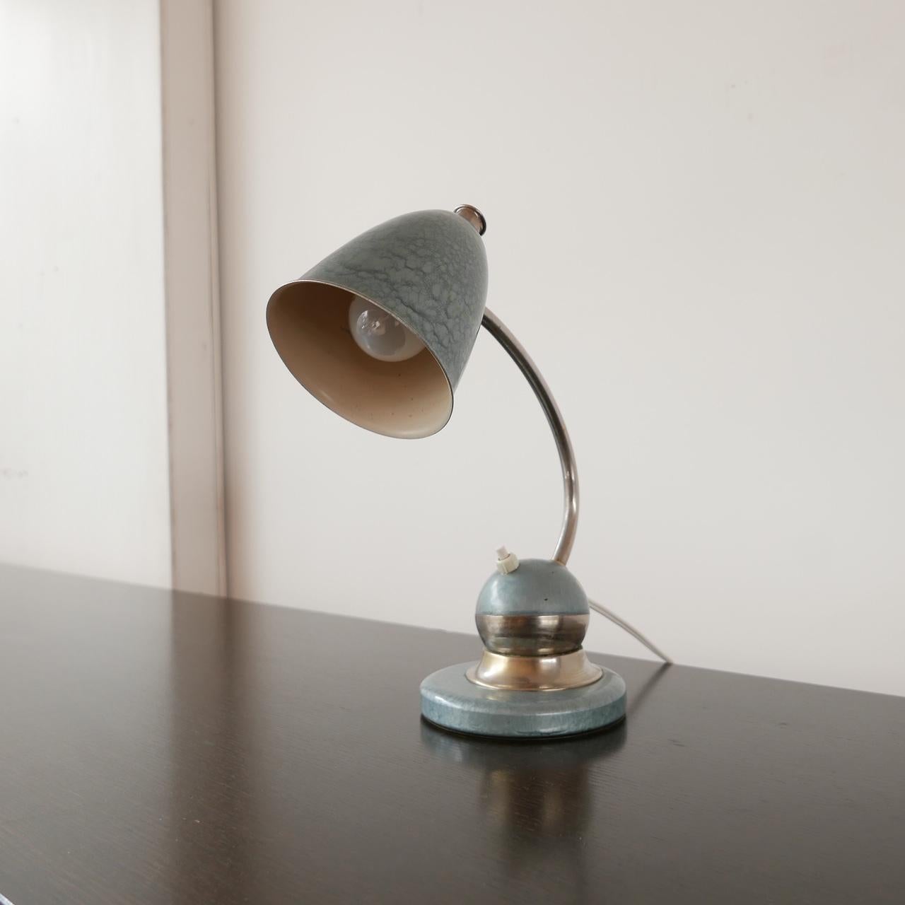 Mid-Century Dutch Ball Adjustable Table Lamp In Good Condition For Sale In London, GB