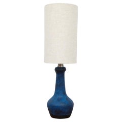 Mid-Century Dutch Blue Ceramic Table Lamp