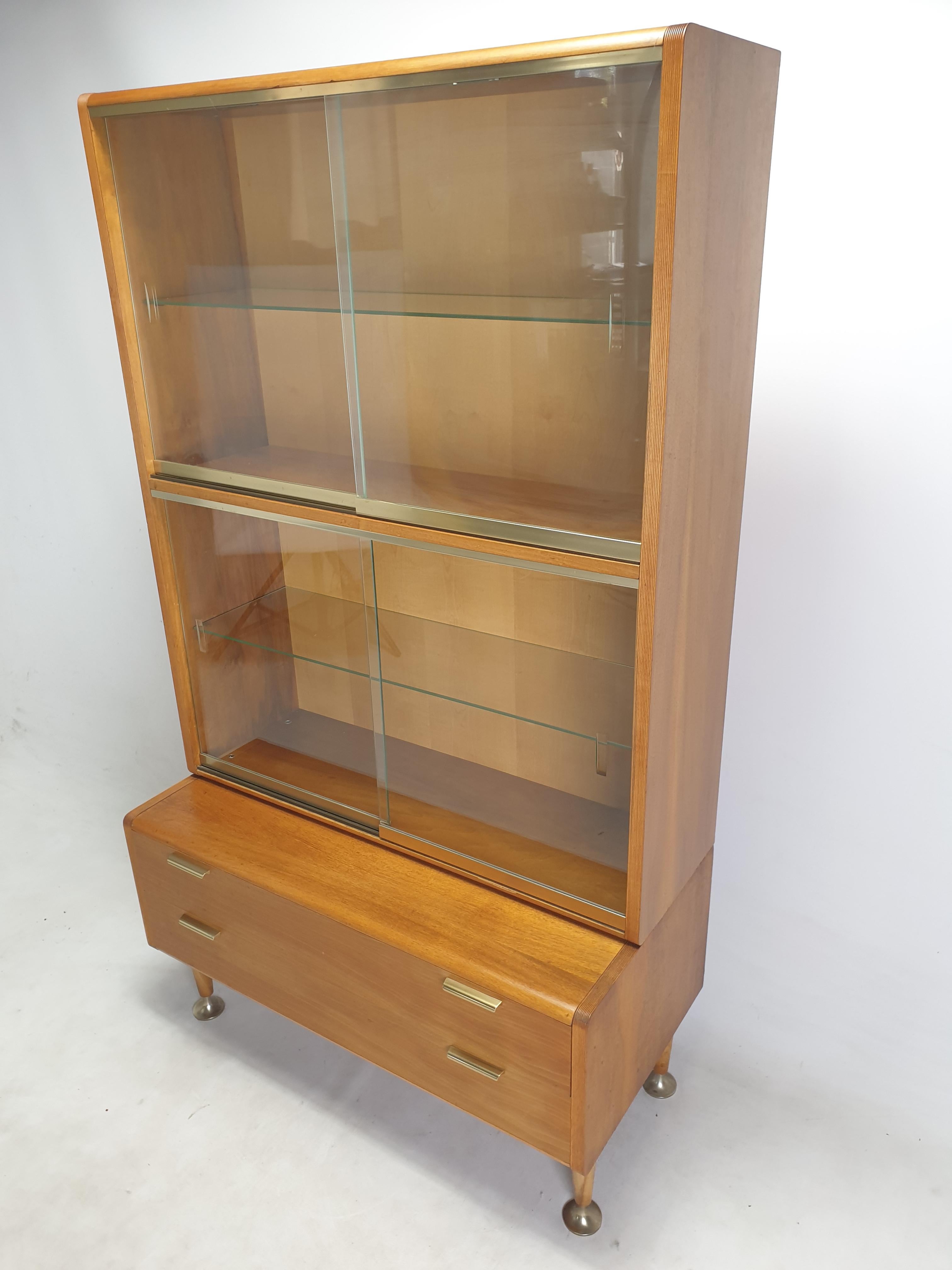 Brass Mid-Century Dutch Cabinet by A.A. Patijn for Zijlstra, 1950's For Sale