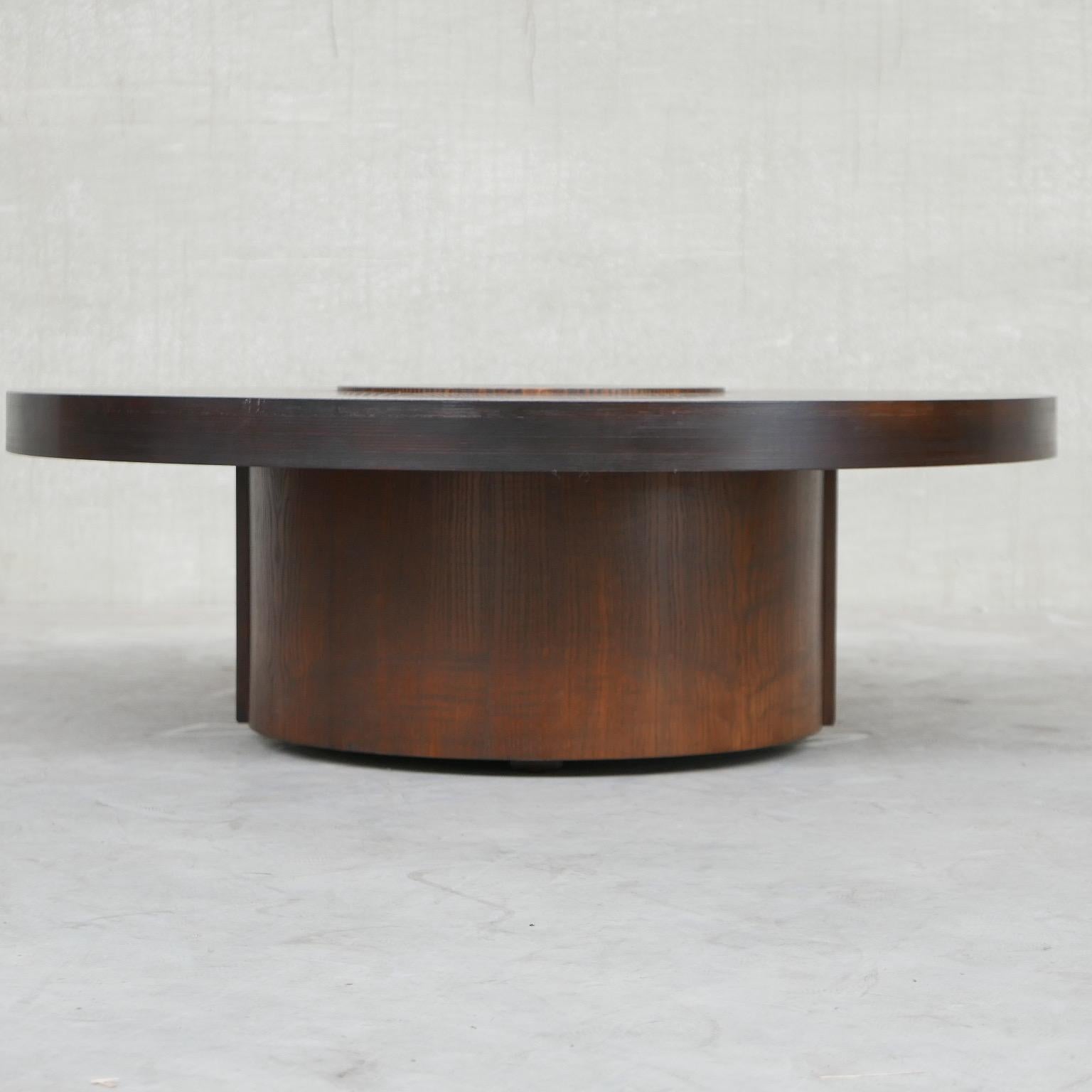 Midcentury Dutch Circular Coffee Table For Sale 3
