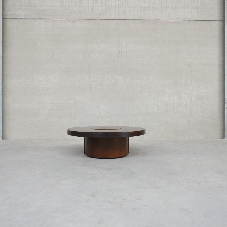 Midcentury Dutch Circular Coffee Table For Sale at 1stDibs