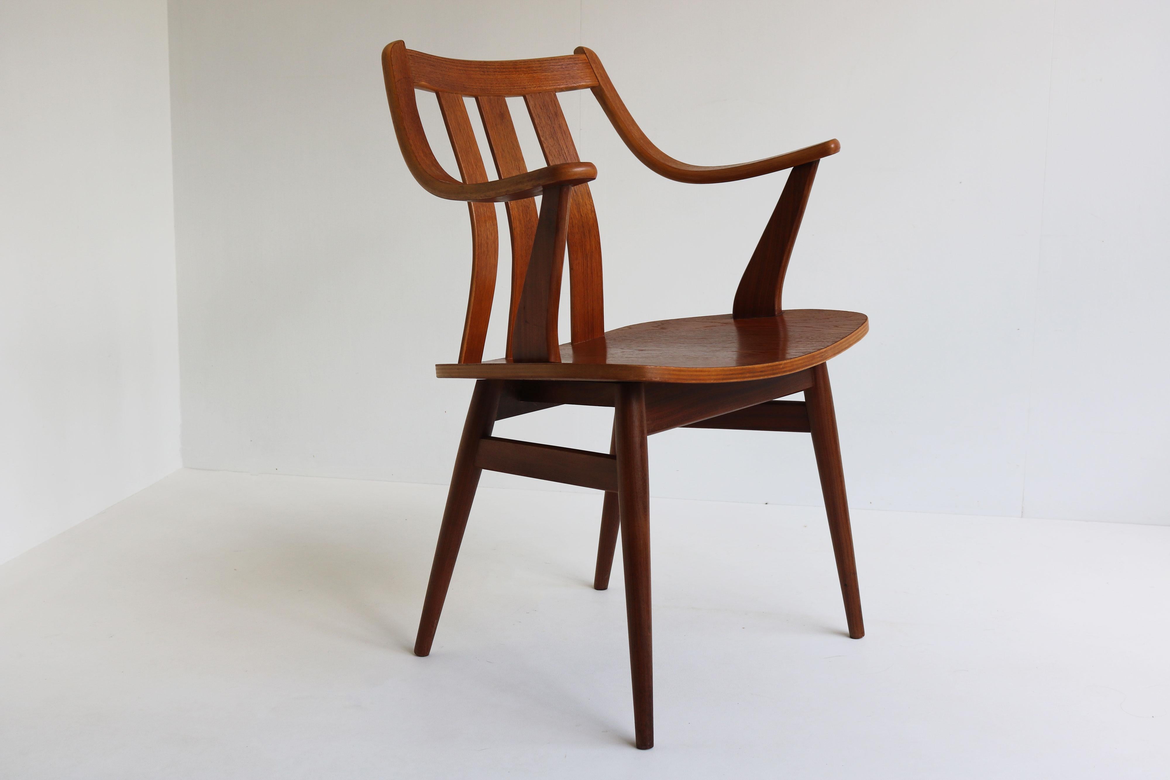 Teak Mid-century Dutch design Armchair from teak by Pastoe 1960 Cees Braakman chair For Sale