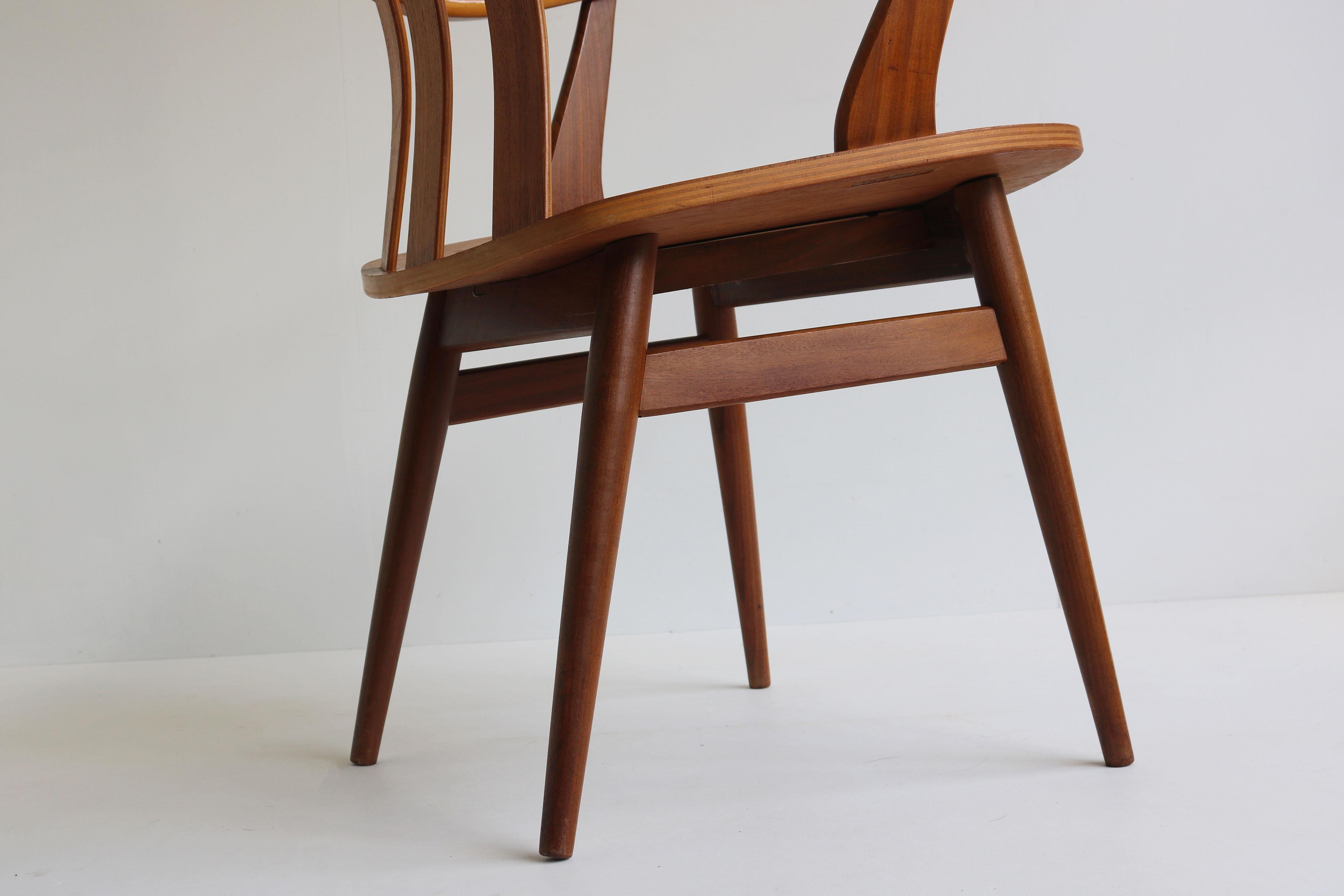 Mid-century Dutch design Armchair from teak by Pastoe 1960 Cees Braakman chair For Sale 1