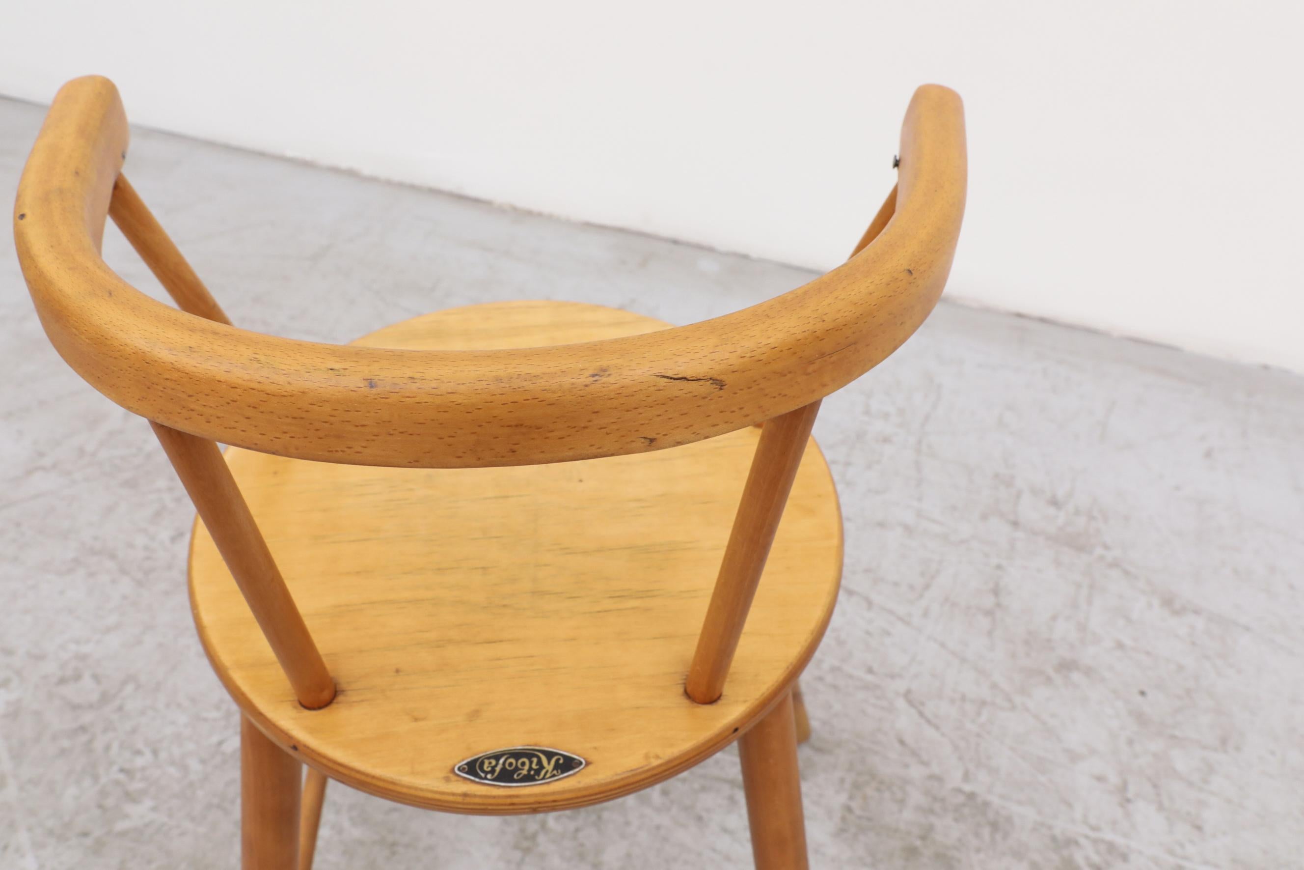 Chaise haute pour enfants hollandaise du milieu du siècle dernier en bouleau de Kibofa en vente 10