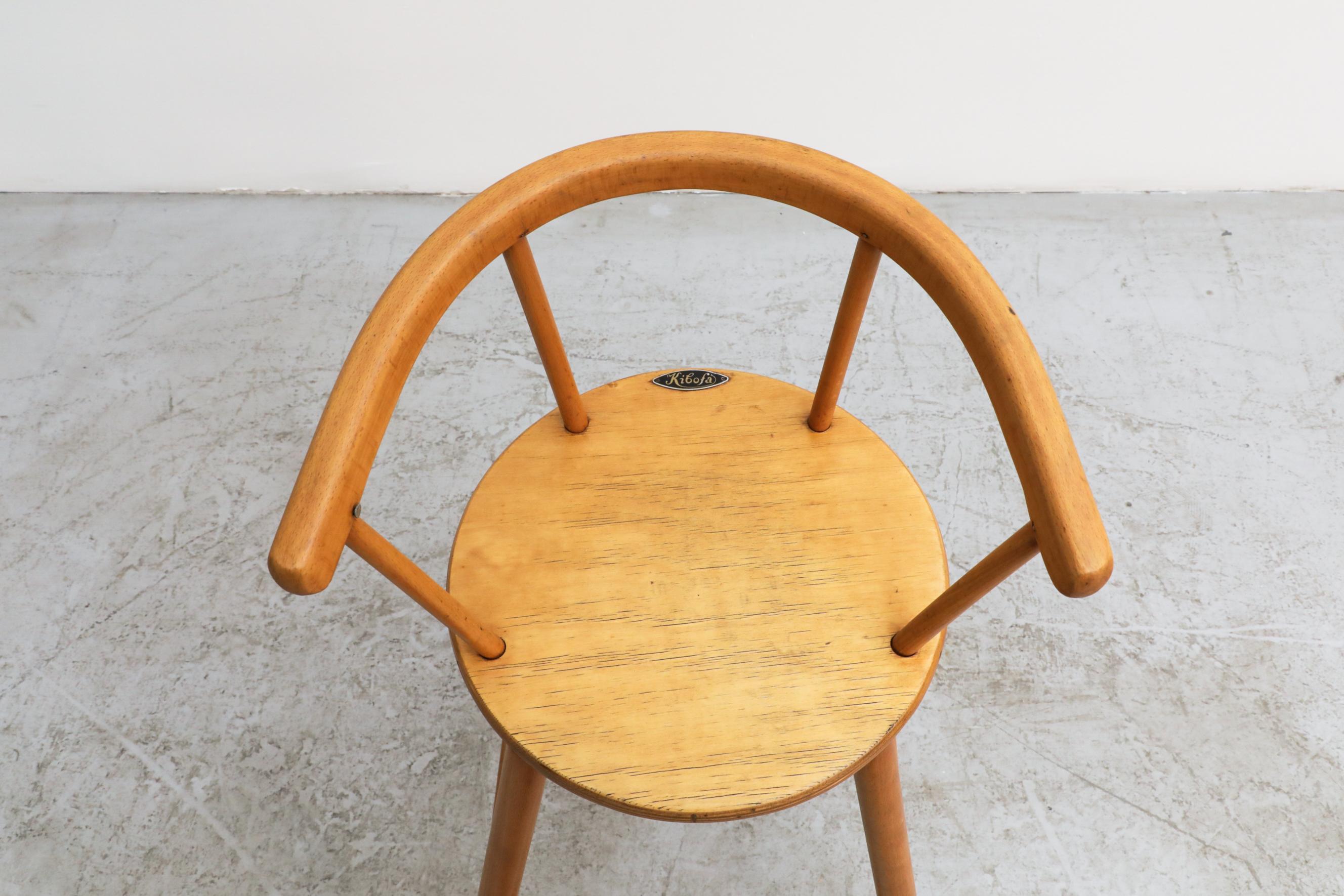 Chaise haute pour enfants hollandaise du milieu du siècle dernier en bouleau de Kibofa en vente 1