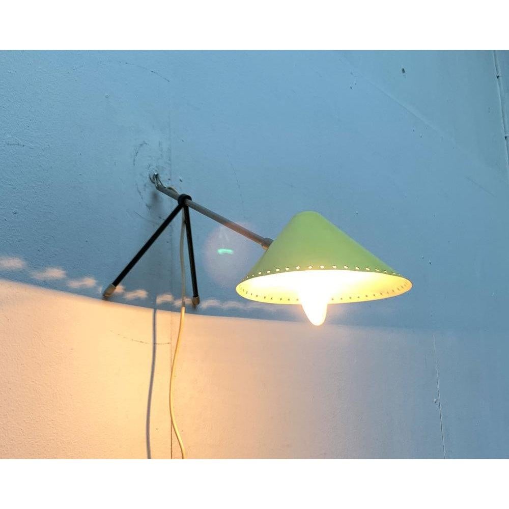 Mid-Century Dutch Minimalist Pinocchio Table or Wall Lamp by H. Busquet, 1950s For Sale 5