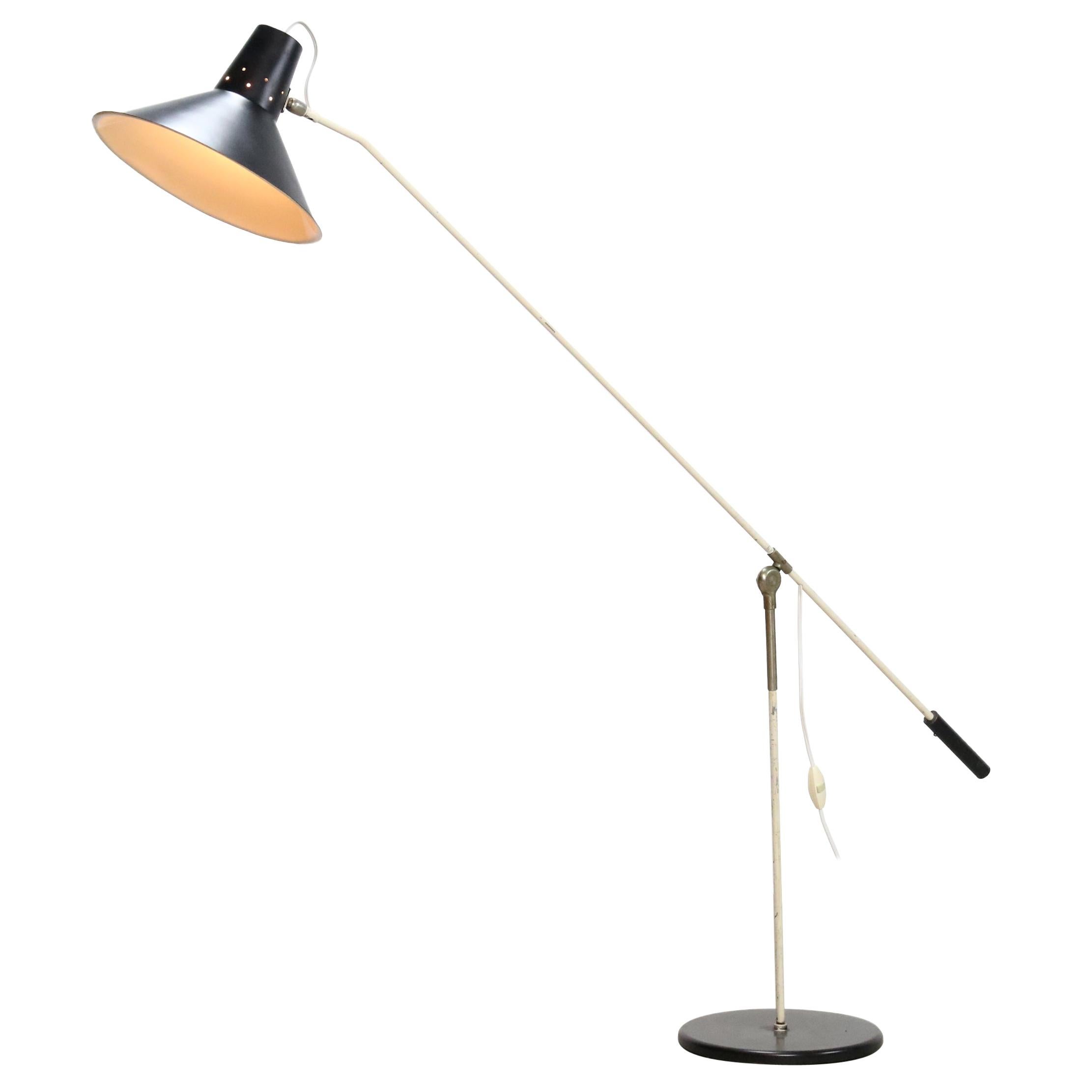 Midcentury Dutch Minimalistic Design Floor Lamp by W. Hagoort