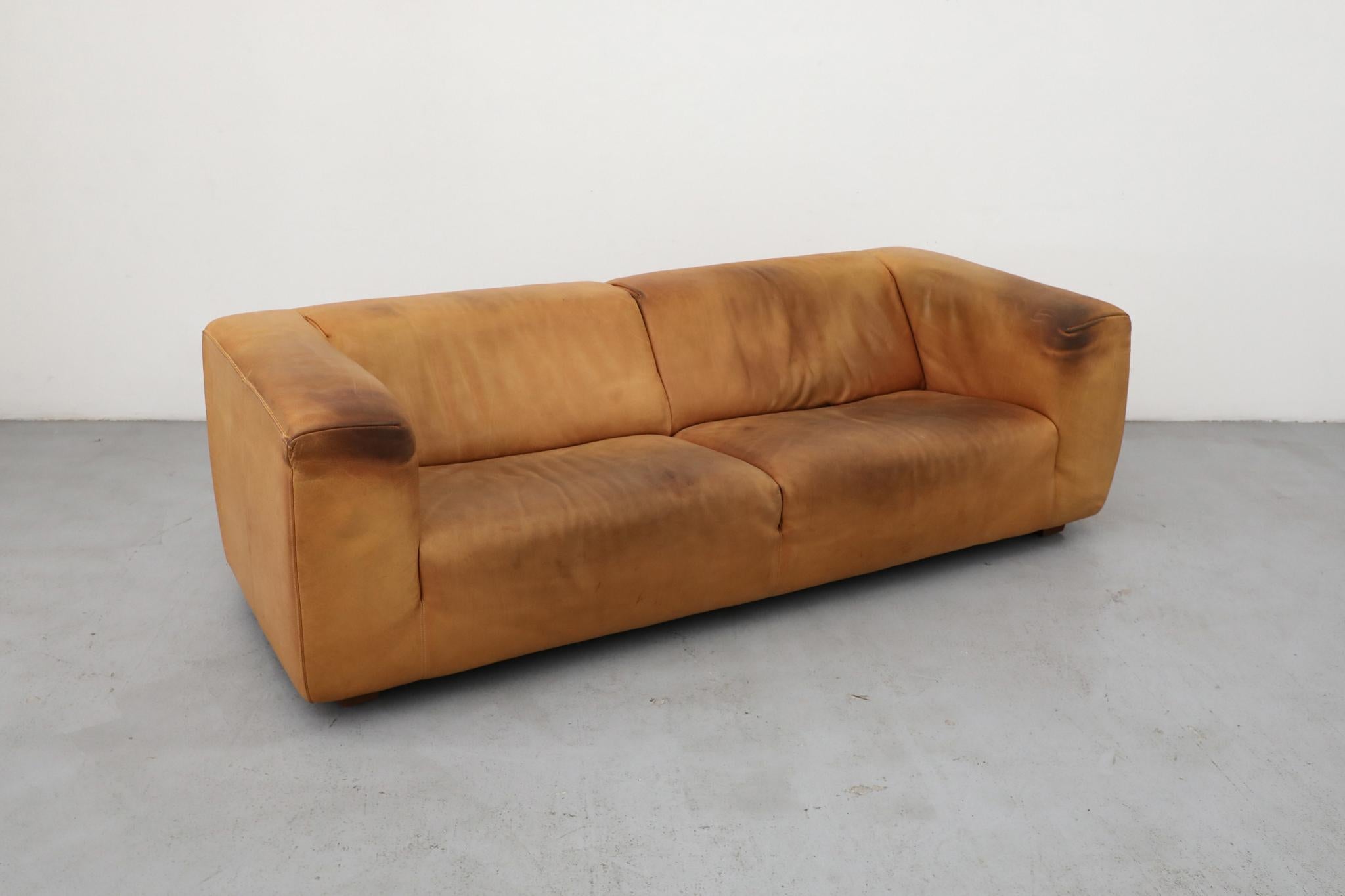 Holländisches Naturledersofa 'Havanna' von Gerard van den Berg aus der Jahrhundertmitte im Angebot 4