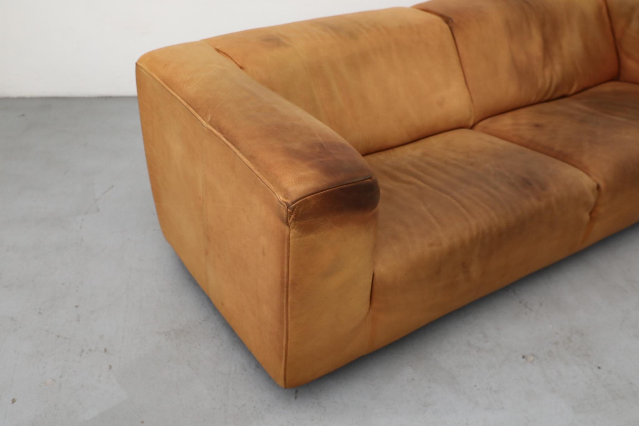 Holländisches Naturledersofa 'Havanna' von Gerard van den Berg aus der Jahrhundertmitte im Angebot 5