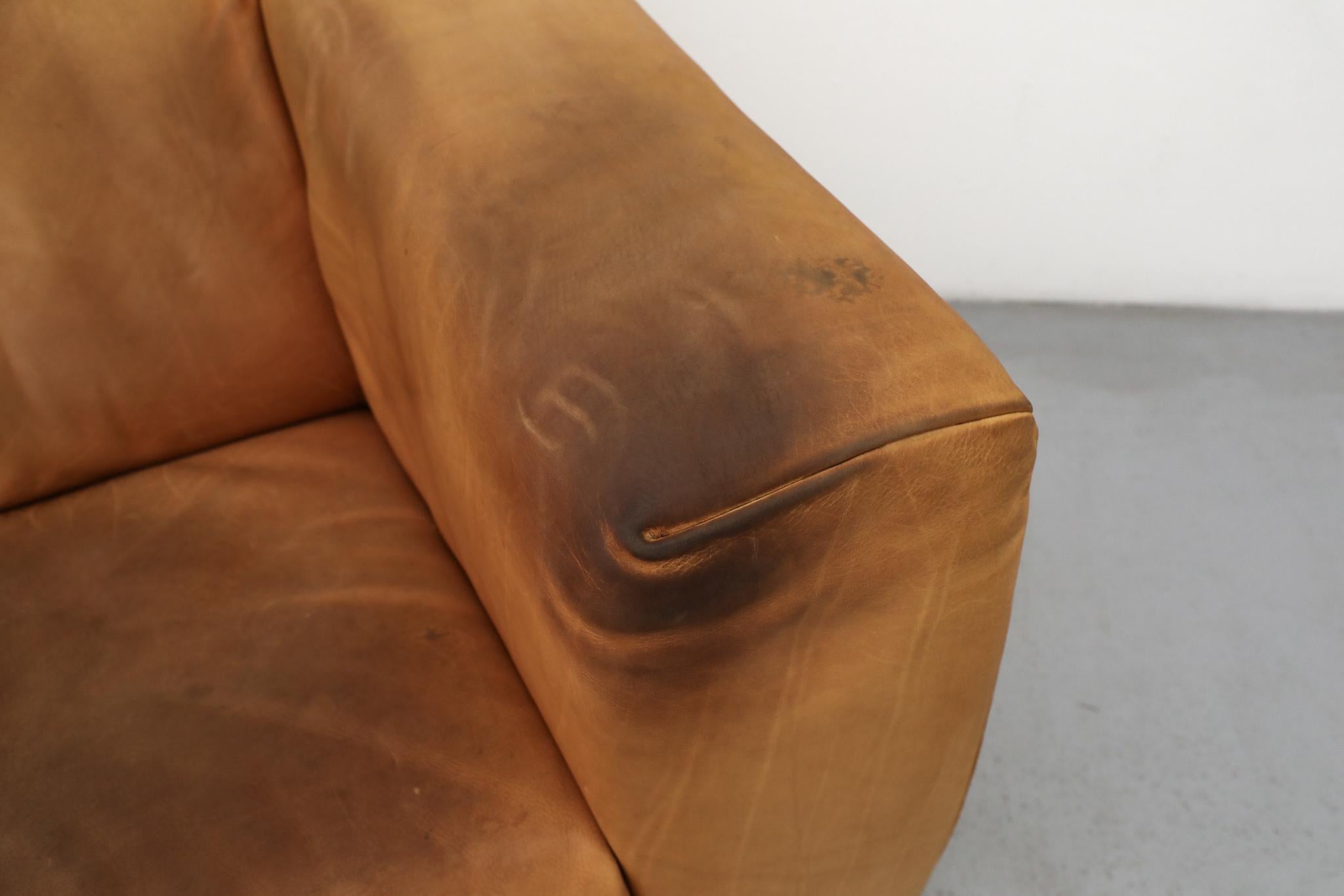 Holländisches Naturledersofa 'Havanna' von Gerard van den Berg aus der Jahrhundertmitte im Angebot 6