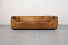 Canapé 'Havanna' en cuir naturel hollandais du milieu du siècle par Gerard Van Den Berg