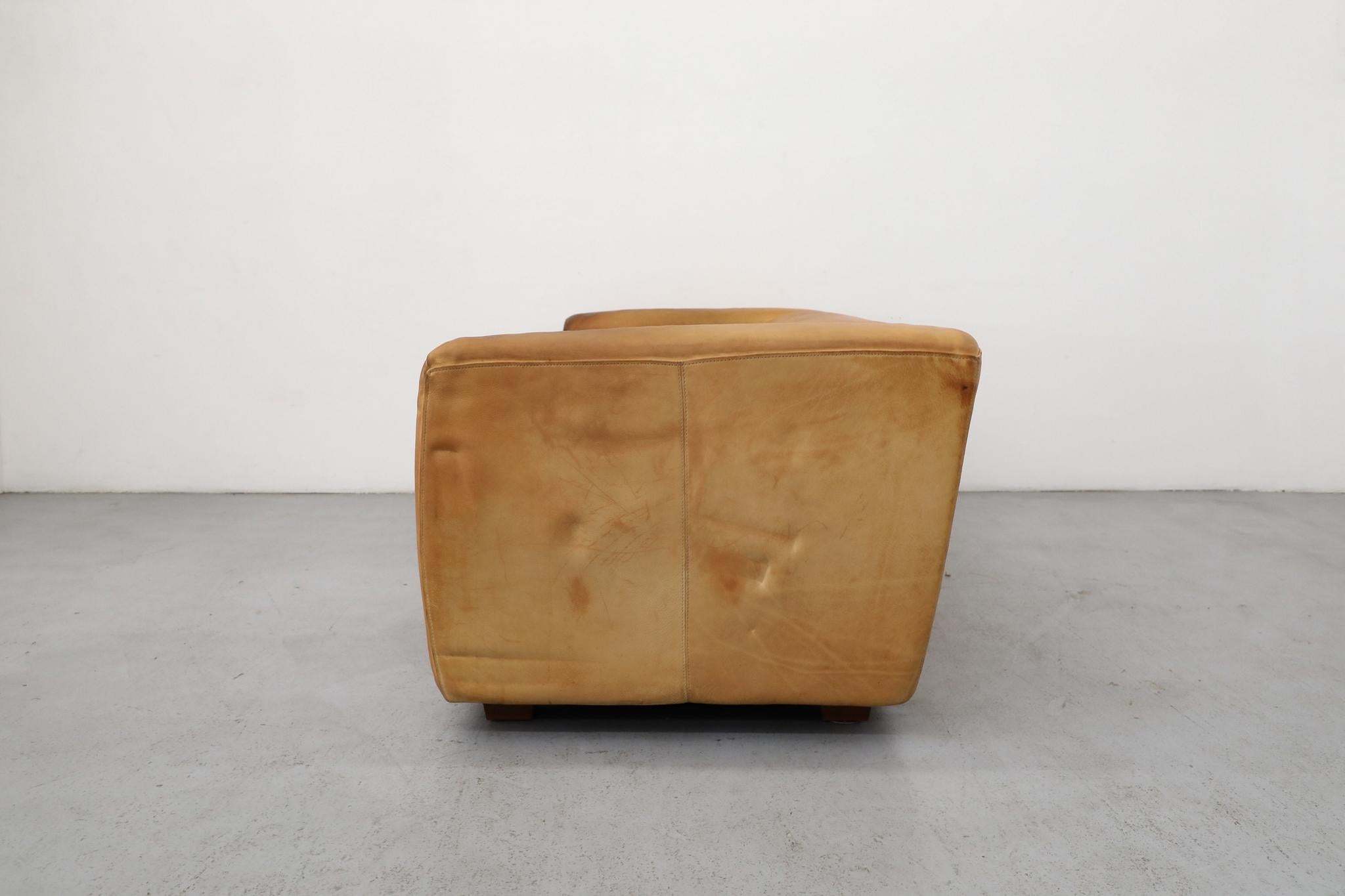 Holländisches Naturledersofa 'Havanna' von Gerard van den Berg aus der Jahrhundertmitte (Niederländisch) im Angebot