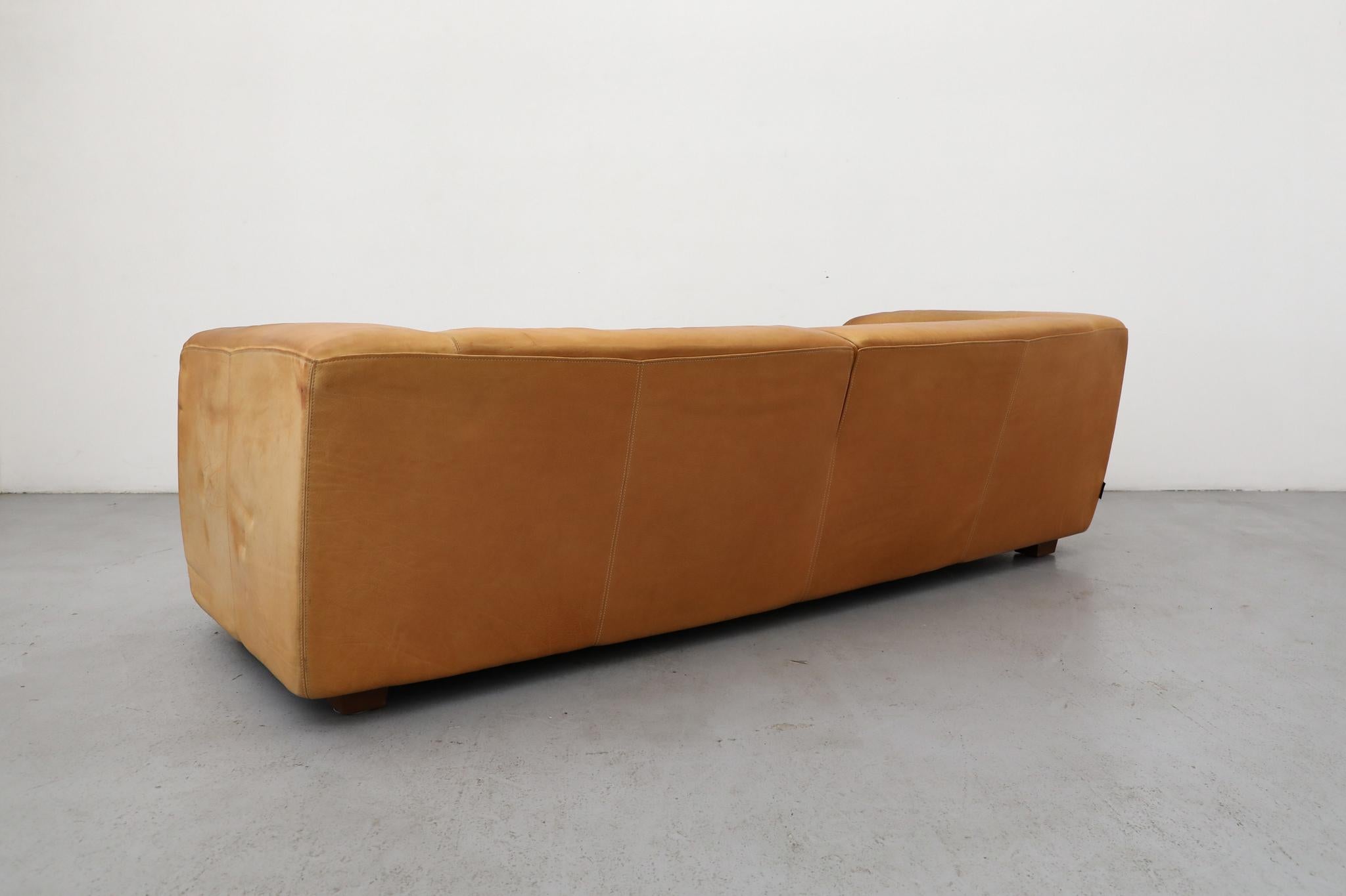 Holländisches Naturledersofa 'Havanna' von Gerard van den Berg aus der Jahrhundertmitte im Zustand „Gut“ im Angebot in Los Angeles, CA