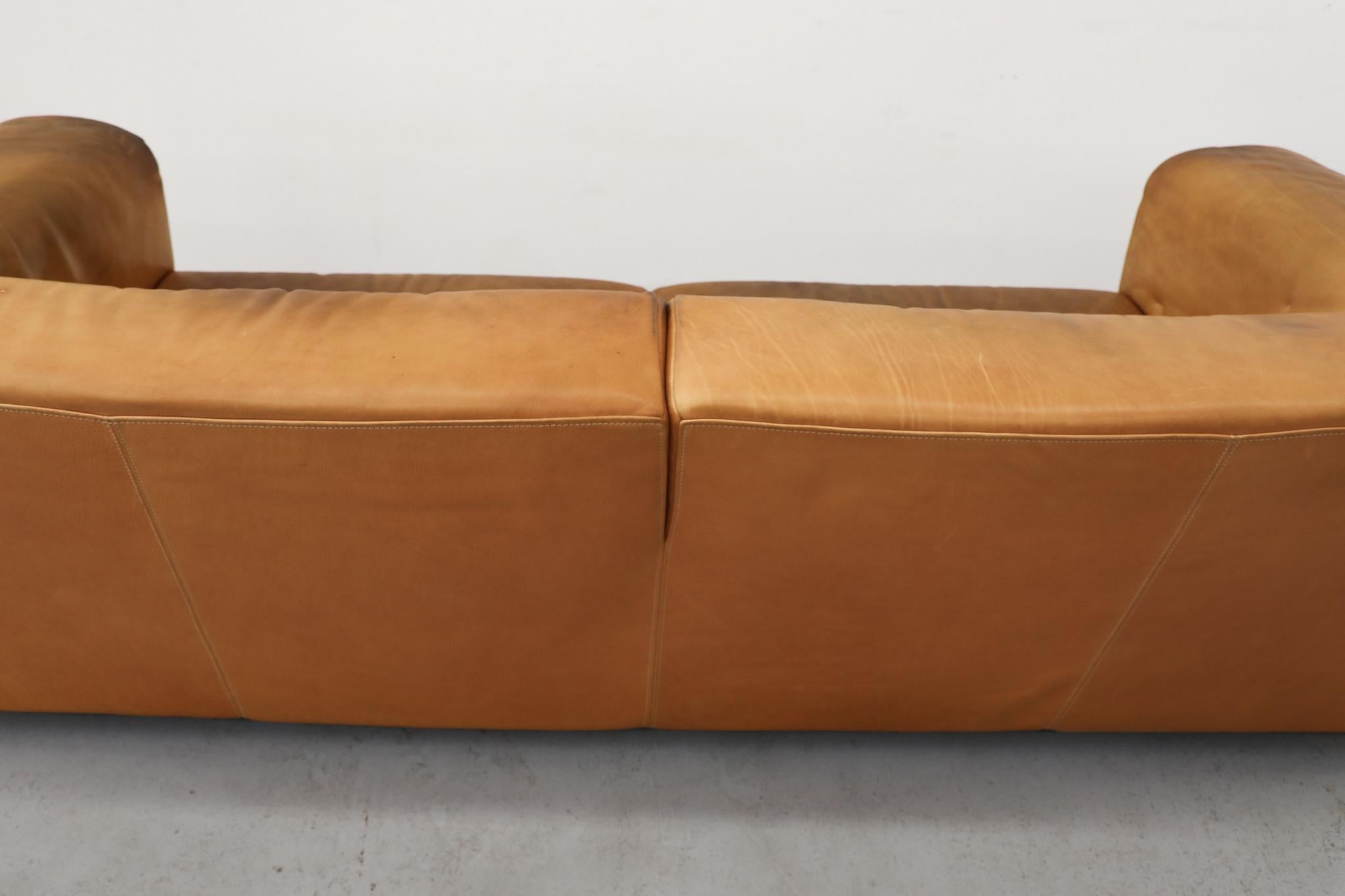 Holländisches Naturledersofa 'Havanna' von Gerard van den Berg aus der Jahrhundertmitte im Angebot 1
