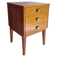 Vintage Mid Century Dutch Nightstand Bedside table Chest  Uniflex style, 1960s