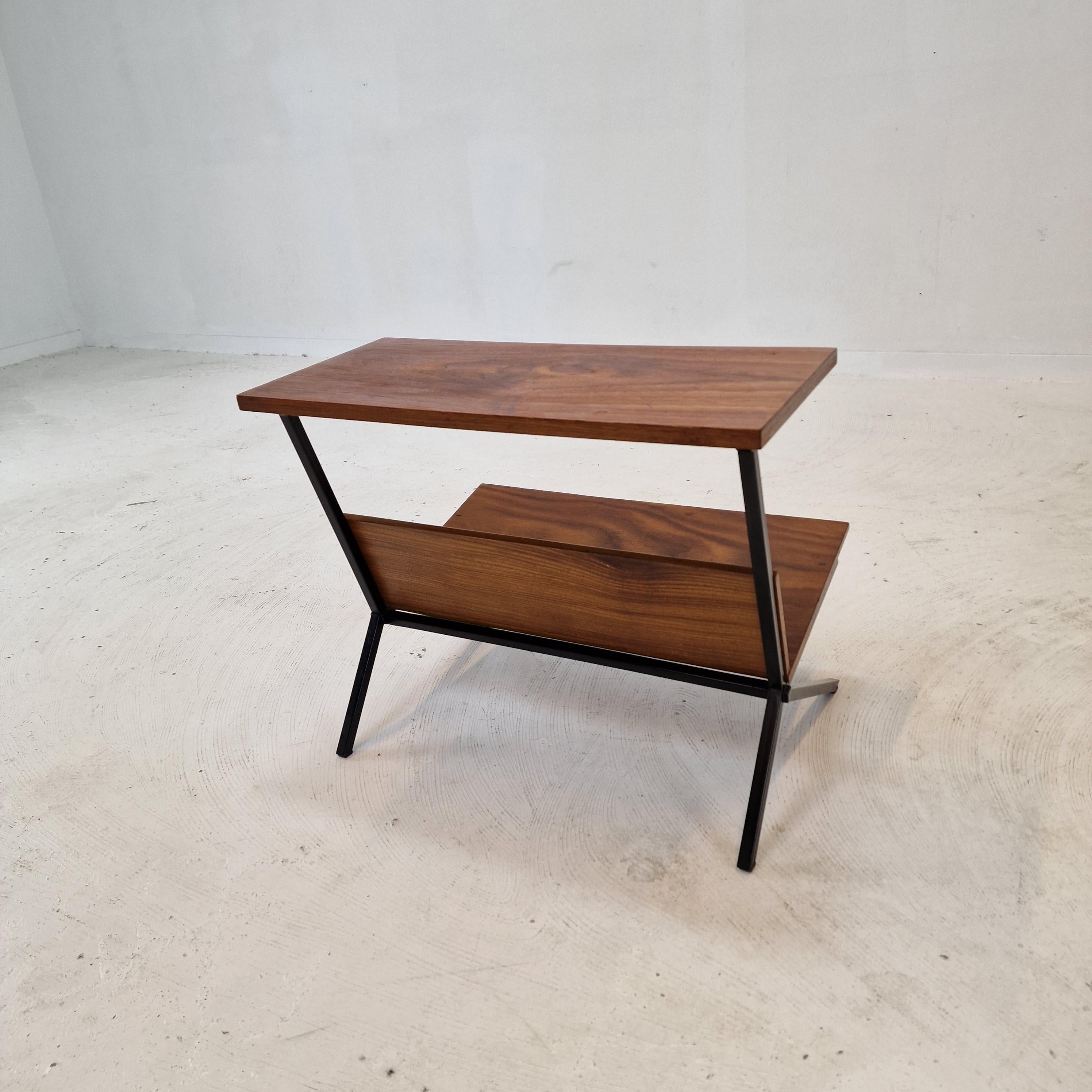 Midcentury Dutch Side Table or Magazine Rack, 1960s For Sale 3