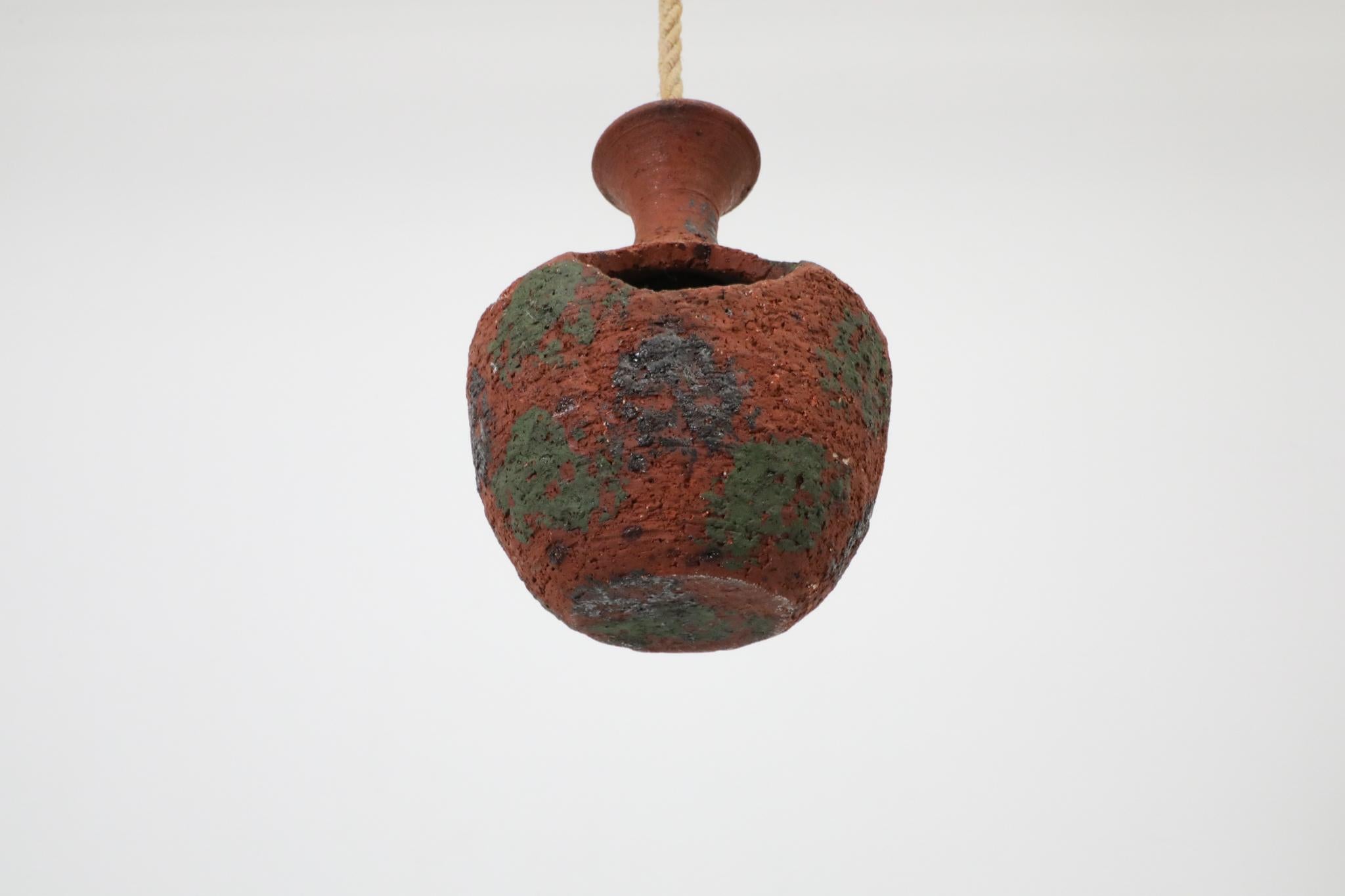 Mid-Century Dutch Terracotta Hanging Ceramic Planter or Bird's Nest, 1970's For Sale 9