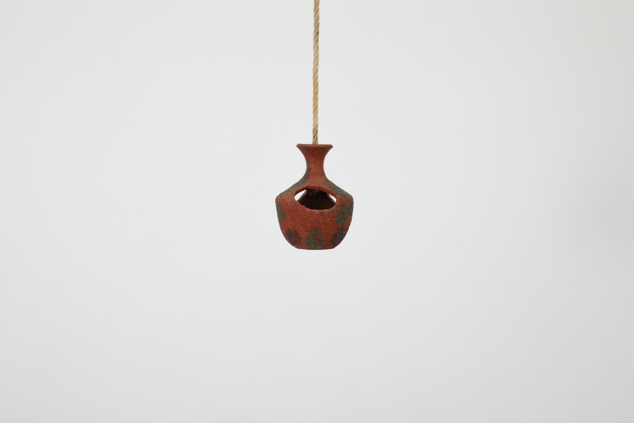 Mid-Century Dutch Terracotta Hanging Ceramic Planter or Bird's Nest, 1970's For Sale 1