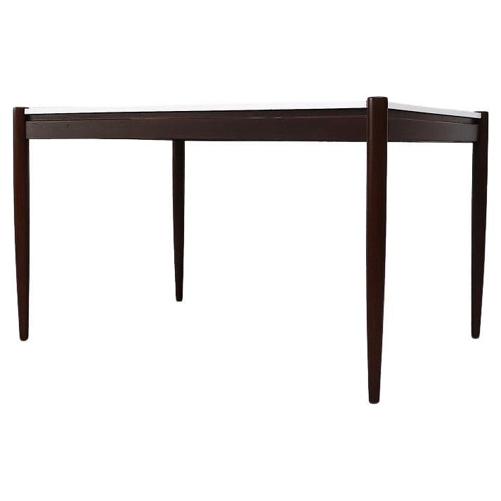 Table de salle à manger hollandaise du milieu du siècle en wengé et formica blanc, Attr. Pastoe, 1960 en vente