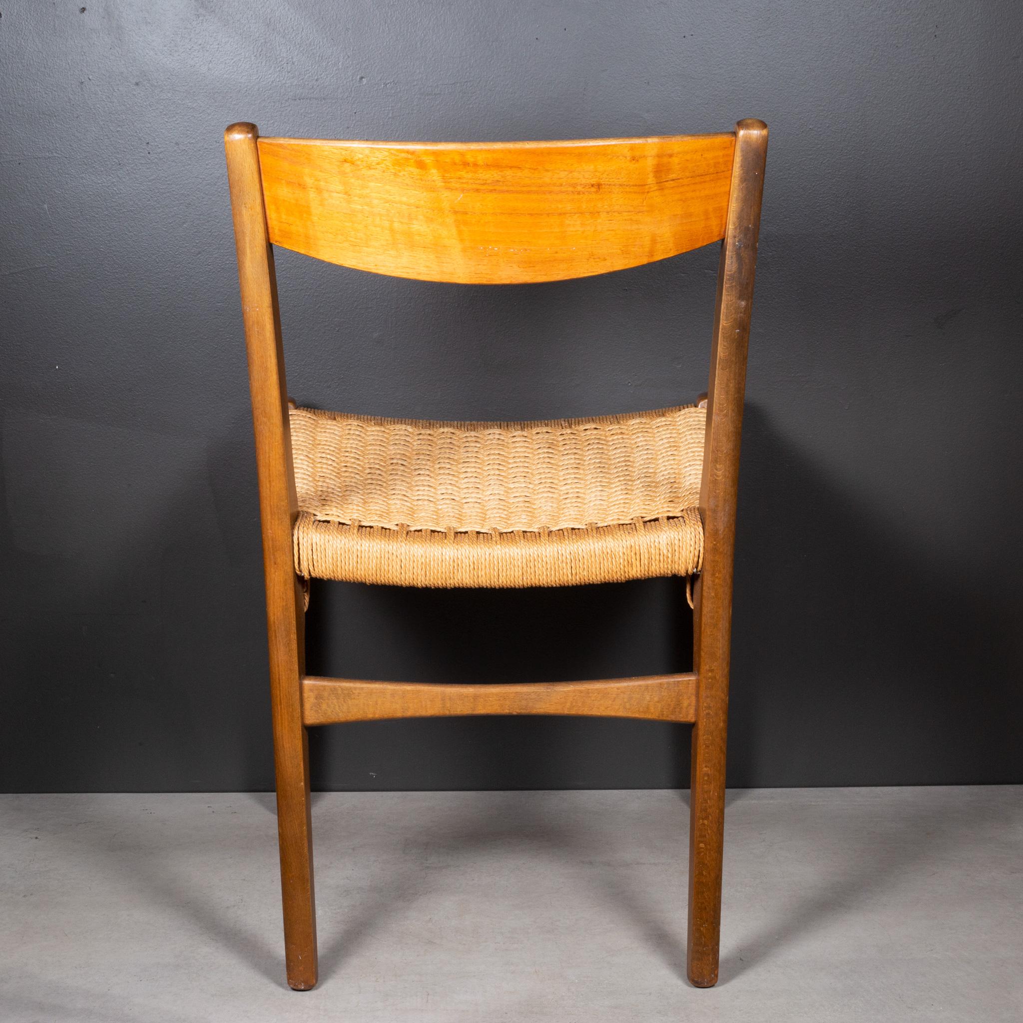 Papercord Mid-century DUX Sweden Dining Chairs c.1960-Set of Four For Sale