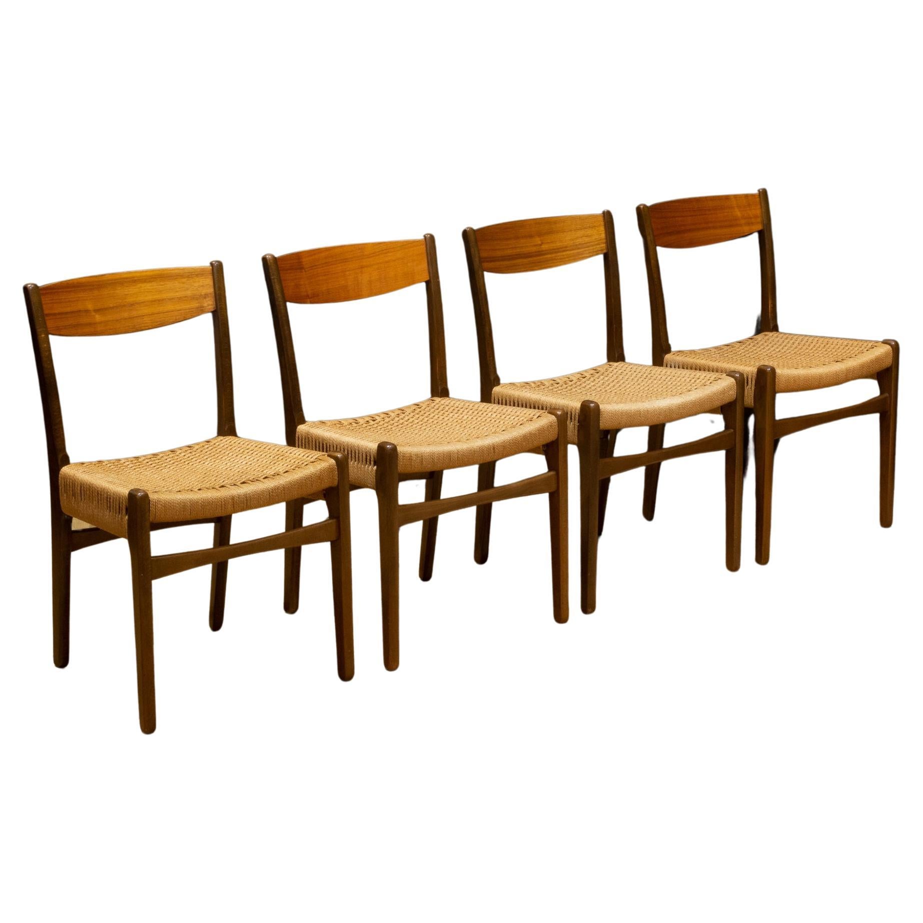 Mitte des Jahrhunderts DUX Schweden Esszimmerstühle ca. 1960-Set von vier Stühlen im Angebot