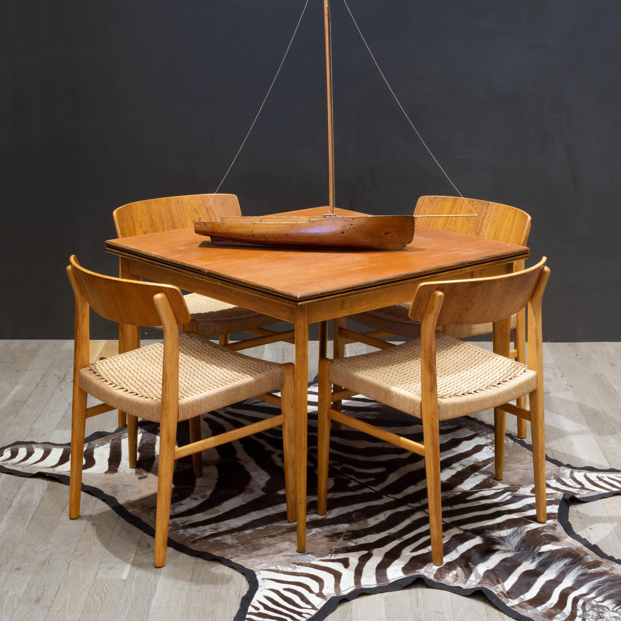 ABOUT

Contact us for more shipping options: S16 Home San Francisco. 

A set of four original DUX Sweden Teak and Birch dining chairs. Original paper cord seats.

    CREATOR Attributed to Folke Ohlsson for DUX, Sweden.
    DATE OF MANUFACTURE