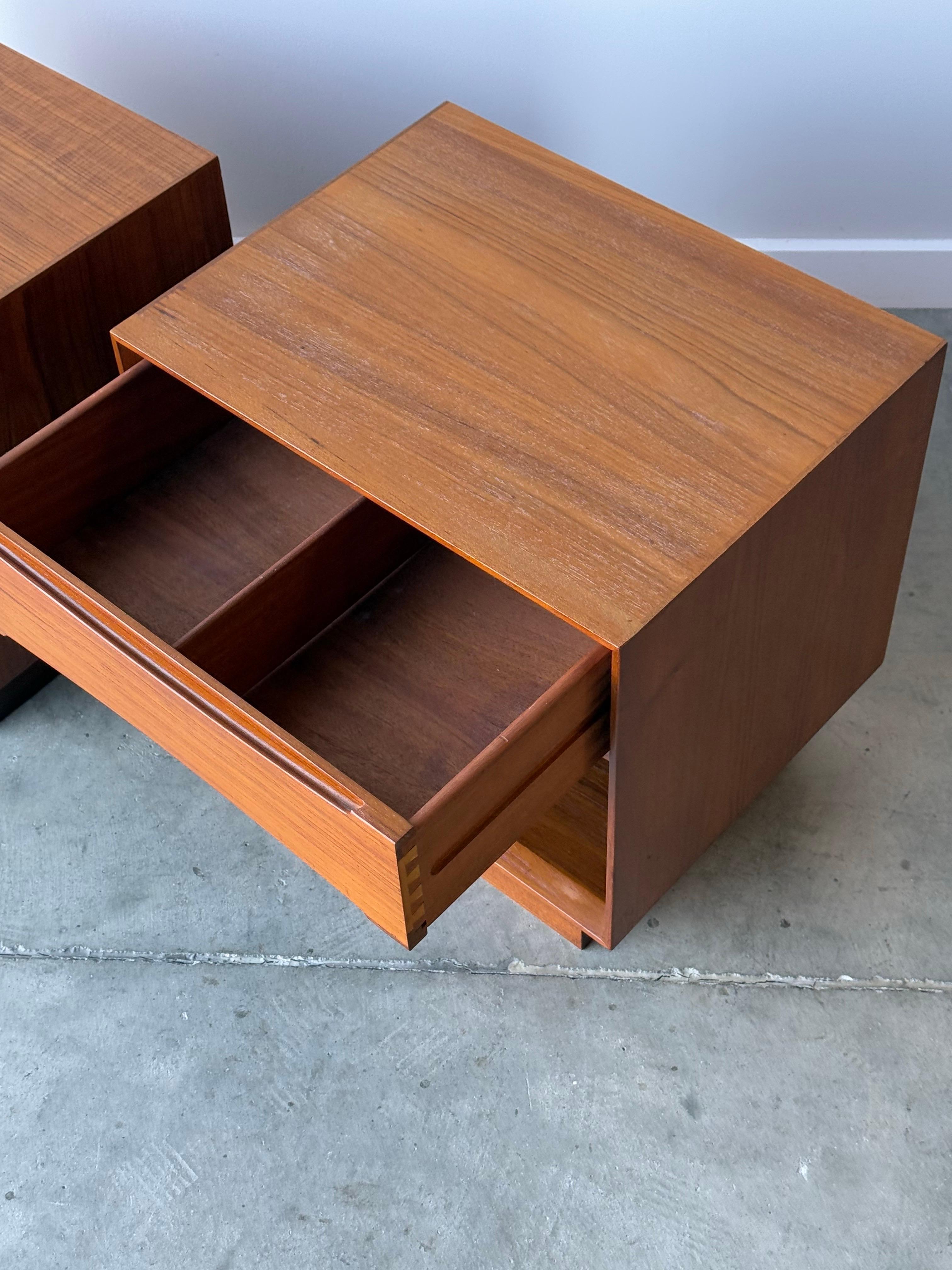 Danish Mid-Century Dyrlund Nightstands - a Pair