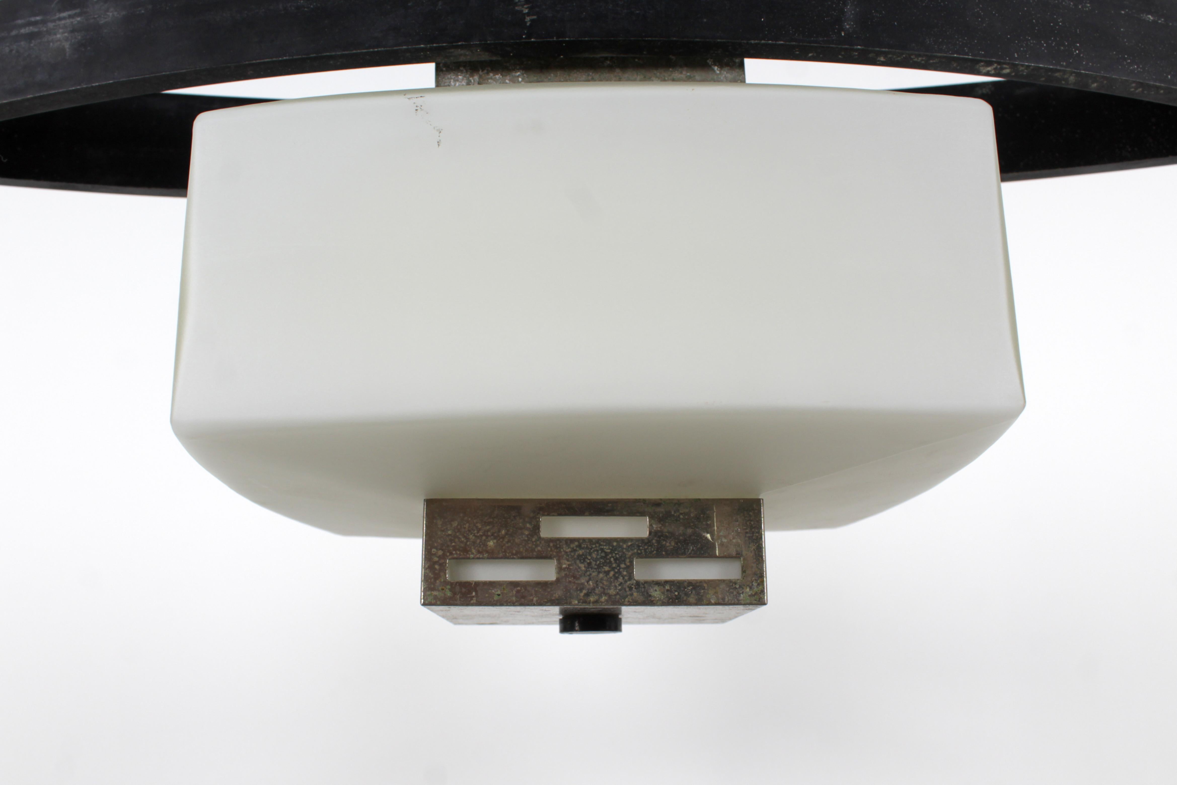 Lampe à suspension en métal et verre du milieu du siècle E. Monesi pour Arredoluce 60s Italie en vente 6