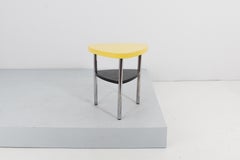 Midcentury E. Sottsass Style Wooden, Formica and Steel Coffee Table 50s Italy