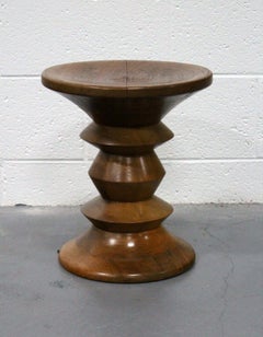Mid Century Eames Herman Miller Walnut Stool Side Table HM #413