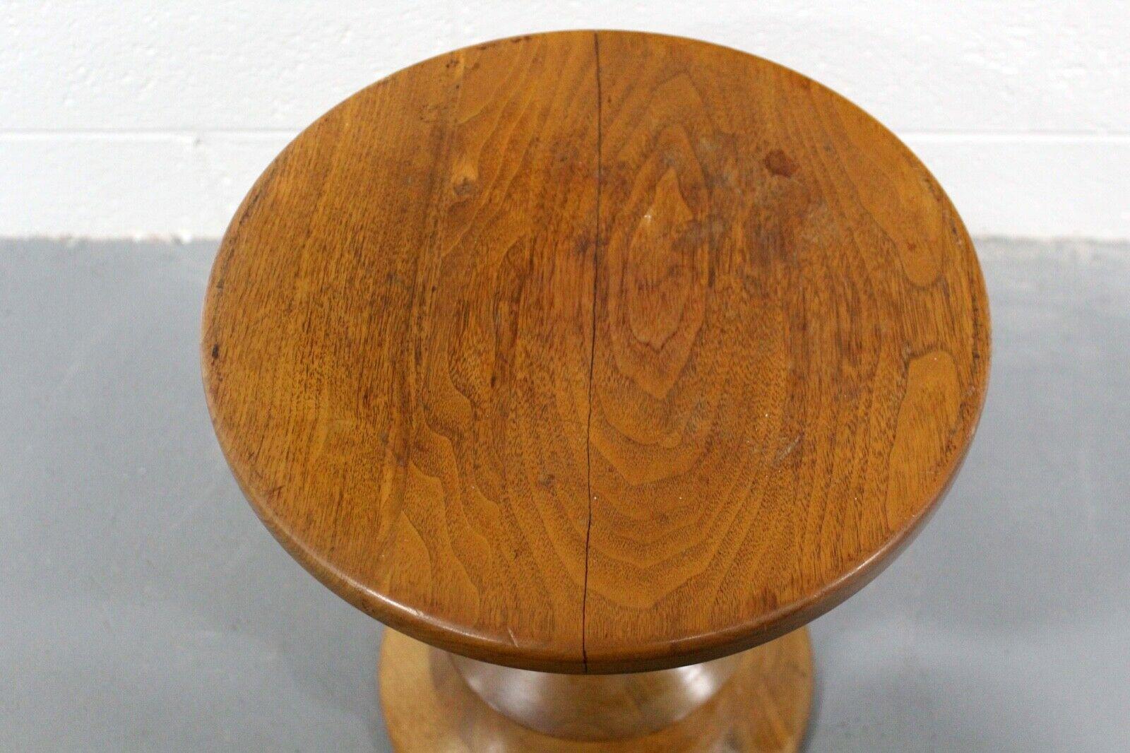 Mid-Century Modern Mid Century Eames Herman Miller Walnut Stool Side Table HM #413