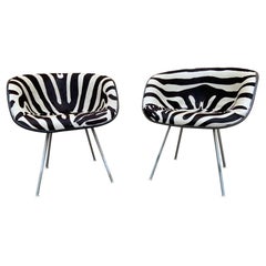 Eames La Fonda-Stühle aus der Mitte des Jahrhunderts von Herman Miller, neu gepolstert, Paar