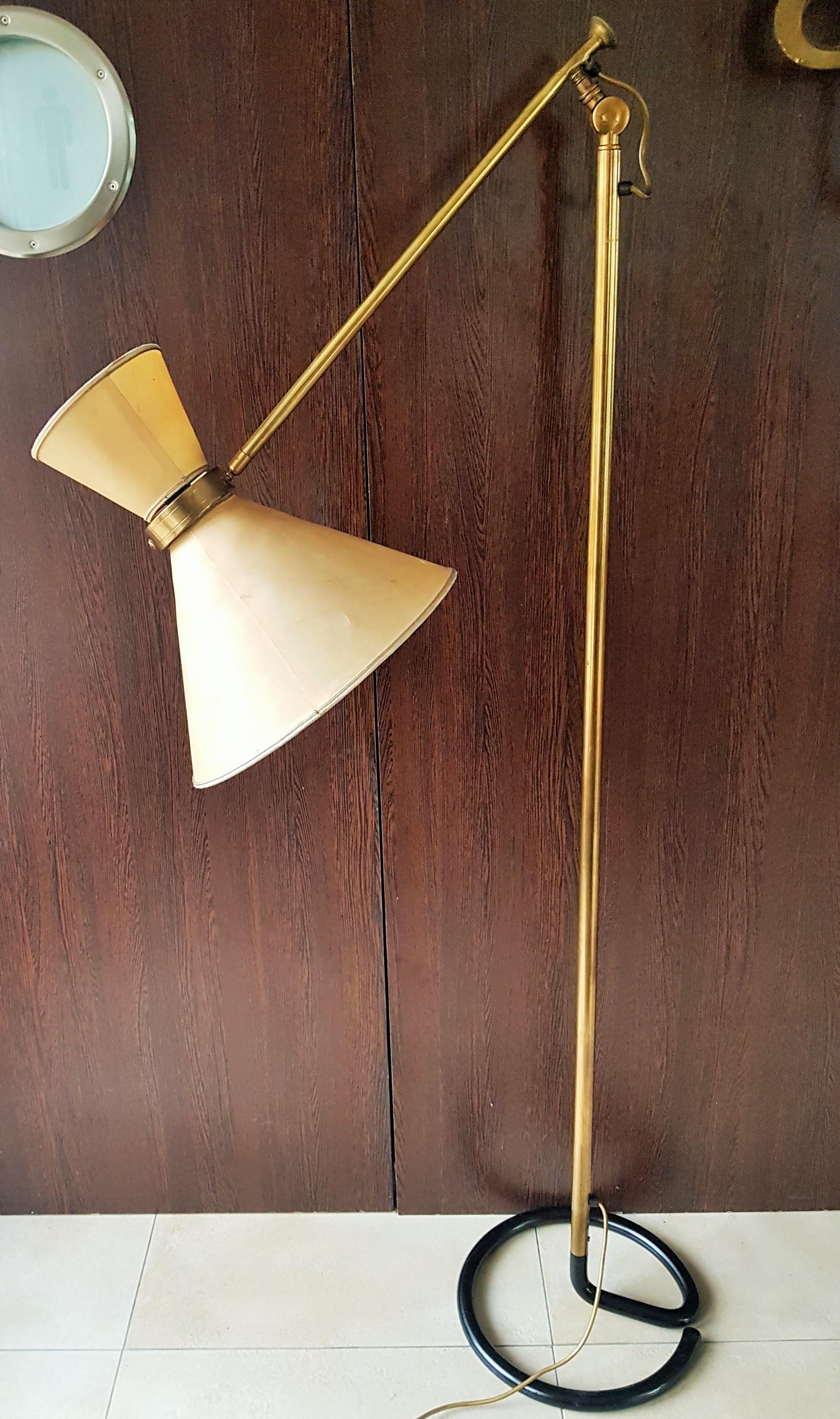 Midcentury Early 1950s Floor Lamp Diabolo, by Stablet, France For Sale 12