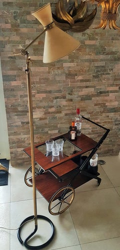 Lámpara de pie de principios de los años 50 Diabolo, de Stablet, Francia