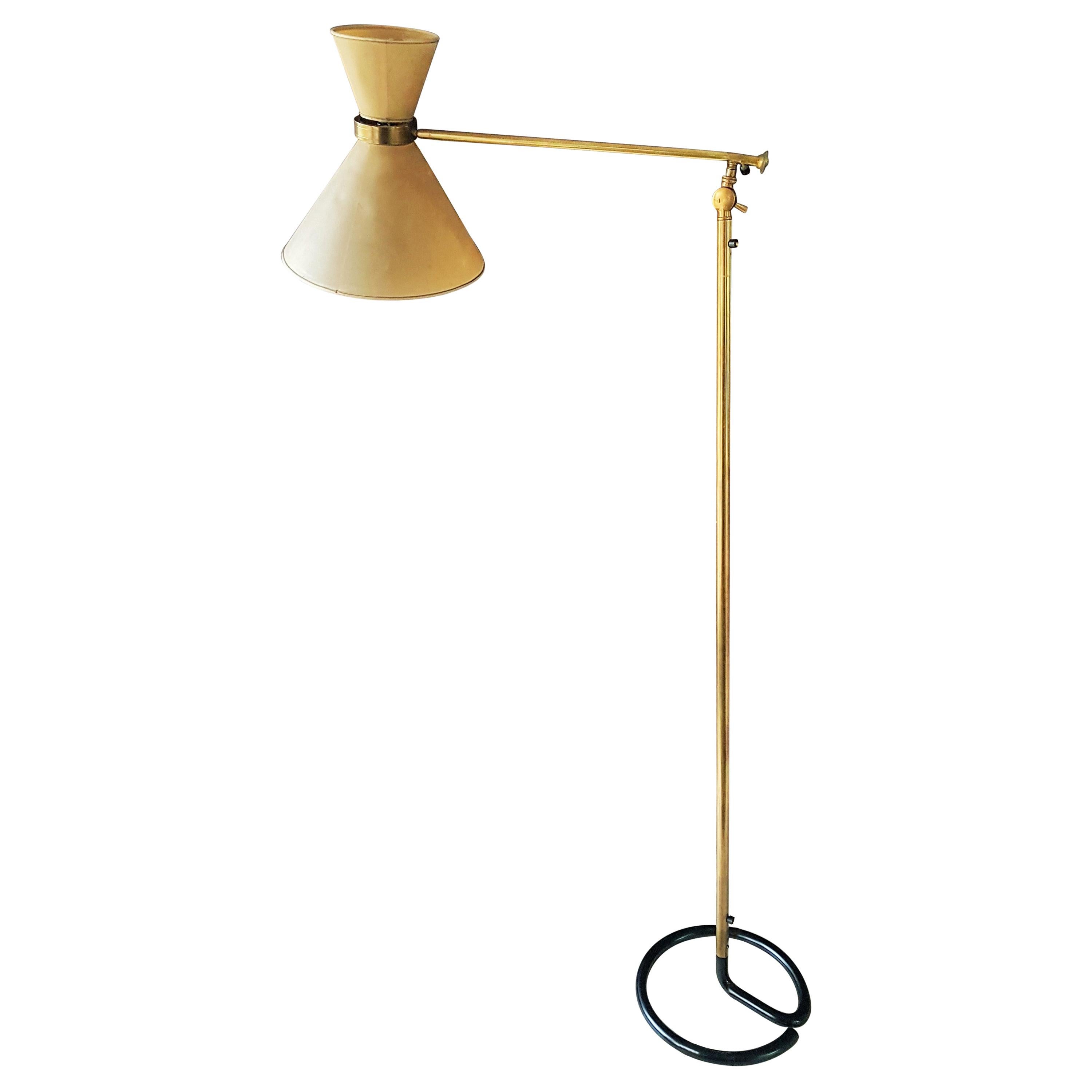 Midcentury Early 1950s Floor Lamp Diabolo, by Stablet, France For Sale