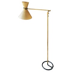 Midcentury Early 1950s Floor Lamp Diabolo, by Stablet, France