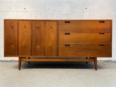 Mid-Century Early American of Martinsville Long Walnut Dresser