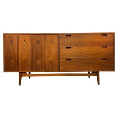 Mid-Century Early American of Martinsville Long Walnut Dresser